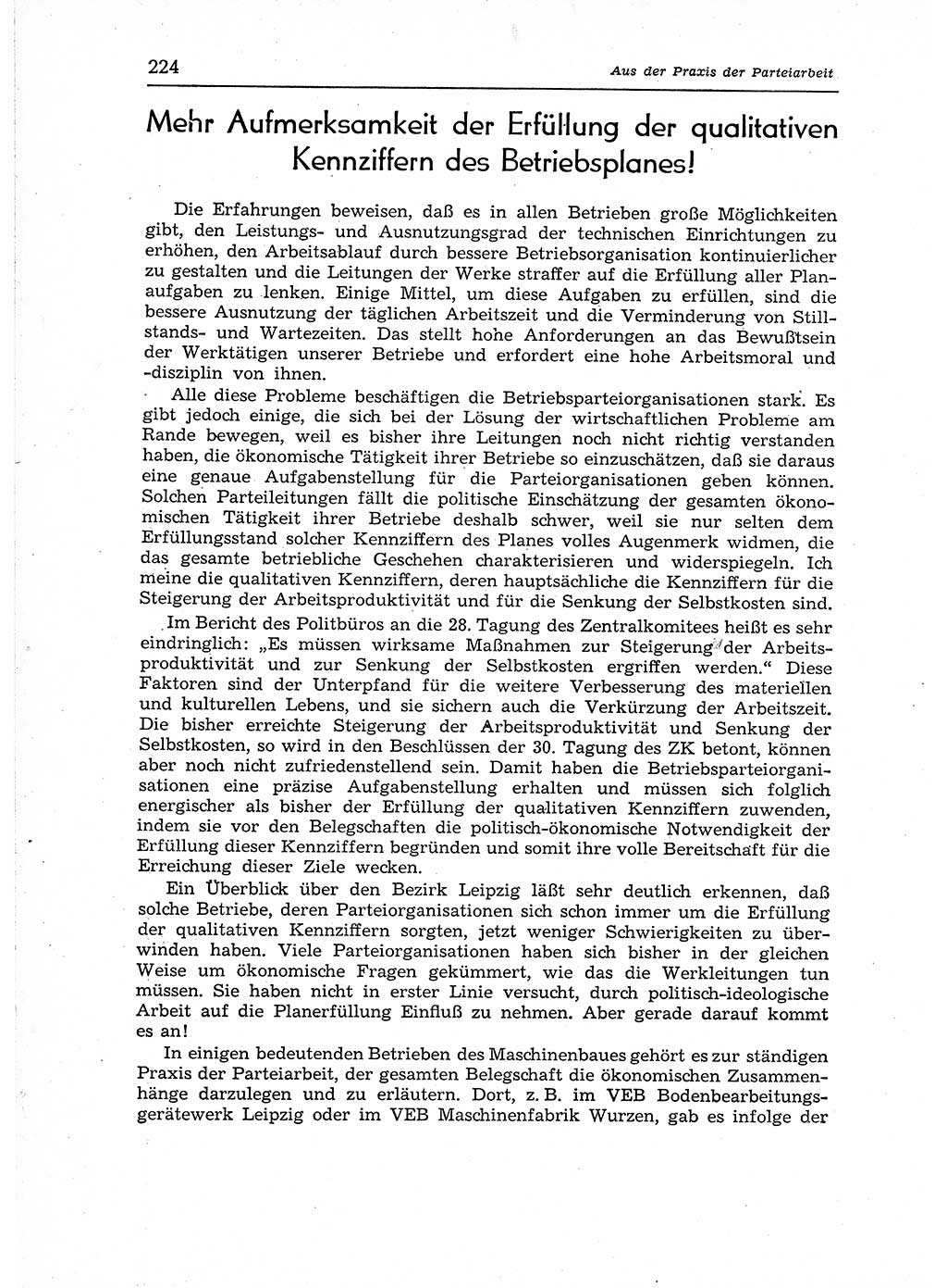 Neuer Weg (NW), Organ des Zentralkomitees (ZK) der SED (Sozialistische Einheitspartei Deutschlands) für Fragen des Parteiaufbaus und des Parteilebens, 12. Jahrgang [Deutsche Demokratische Republik (DDR)] 1957, Seite 224 (NW ZK SED DDR 1957, S. 224)