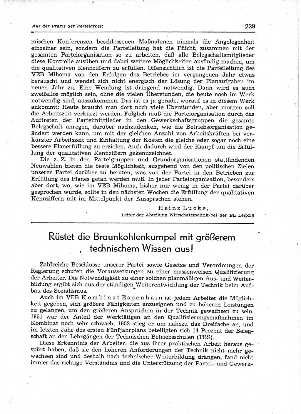 Neuer Weg (NW), Organ des Zentralkomitees (ZK) der SED (Sozialistische Einheitspartei Deutschlands) für Fragen des Parteiaufbaus und des Parteilebens, 12. Jahrgang [Deutsche Demokratische Republik (DDR)] 1957, Seite 229 (NW ZK SED DDR 1957, S. 229)