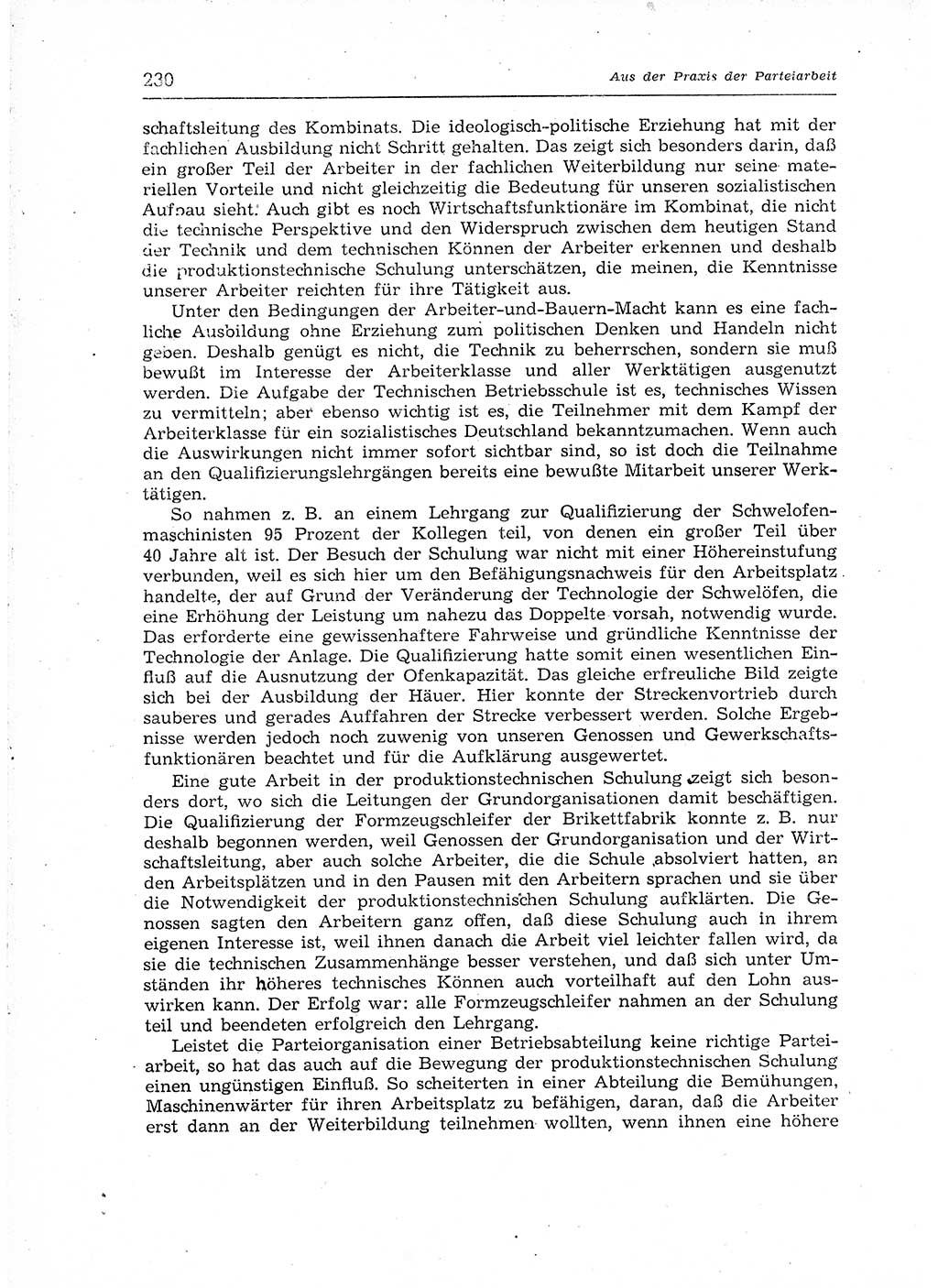 Neuer Weg (NW), Organ des Zentralkomitees (ZK) der SED (Sozialistische Einheitspartei Deutschlands) für Fragen des Parteiaufbaus und des Parteilebens, 12. Jahrgang [Deutsche Demokratische Republik (DDR)] 1957, Seite 230 (NW ZK SED DDR 1957, S. 230)