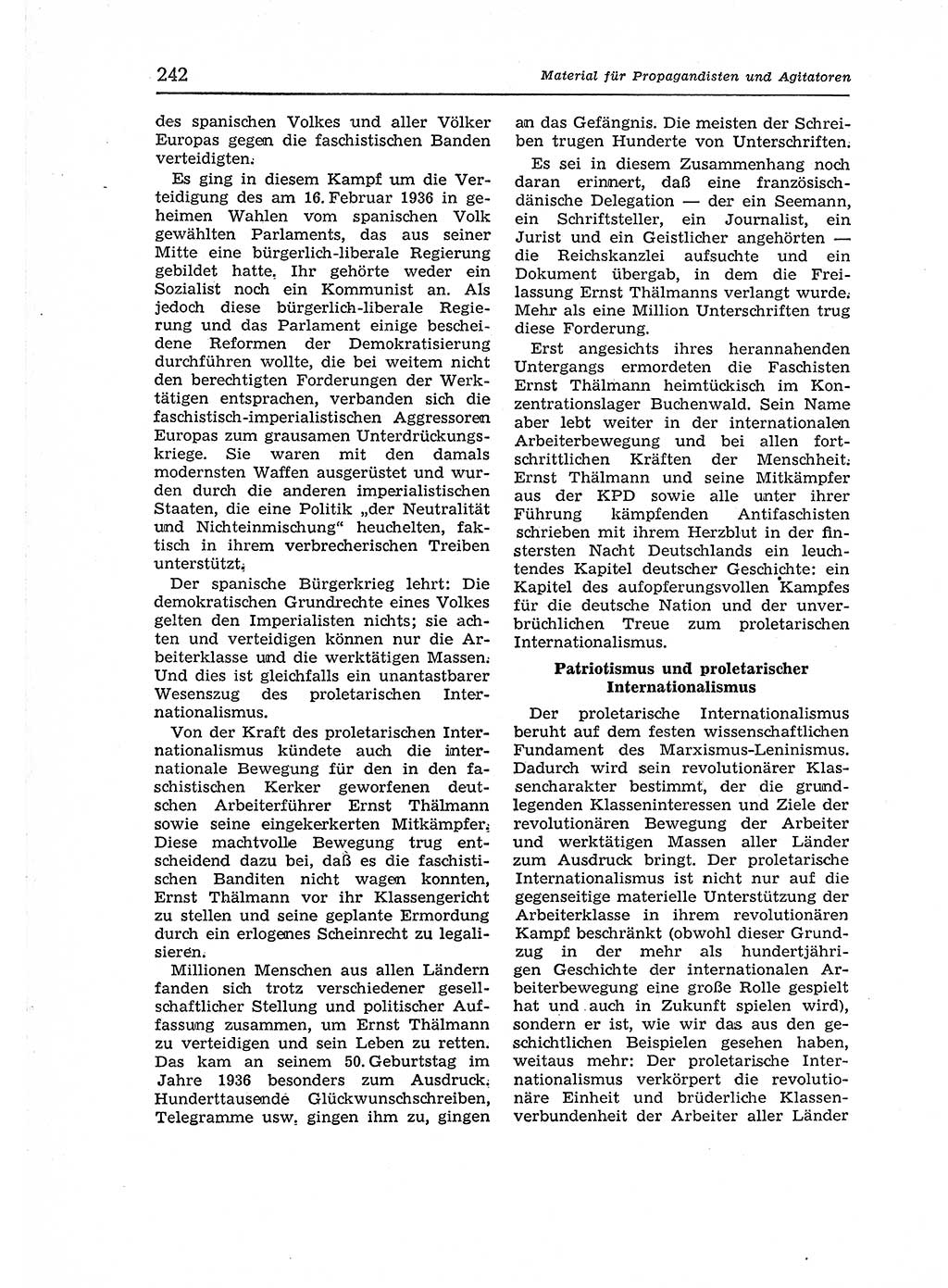 Neuer Weg (NW), Organ des Zentralkomitees (ZK) der SED (Sozialistische Einheitspartei Deutschlands) für Fragen des Parteiaufbaus und des Parteilebens, 12. Jahrgang [Deutsche Demokratische Republik (DDR)] 1957, Seite 242 (NW ZK SED DDR 1957, S. 242)