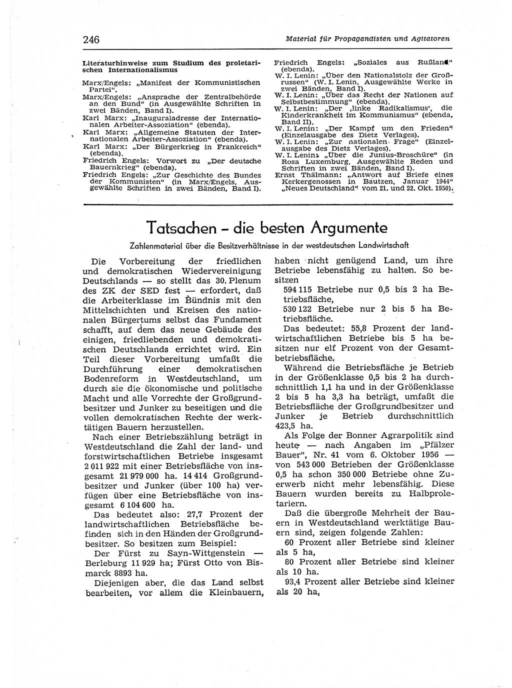Neuer Weg (NW), Organ des Zentralkomitees (ZK) der SED (Sozialistische Einheitspartei Deutschlands) für Fragen des Parteiaufbaus und des Parteilebens, 12. Jahrgang [Deutsche Demokratische Republik (DDR)] 1957, Seite 246 (NW ZK SED DDR 1957, S. 246)