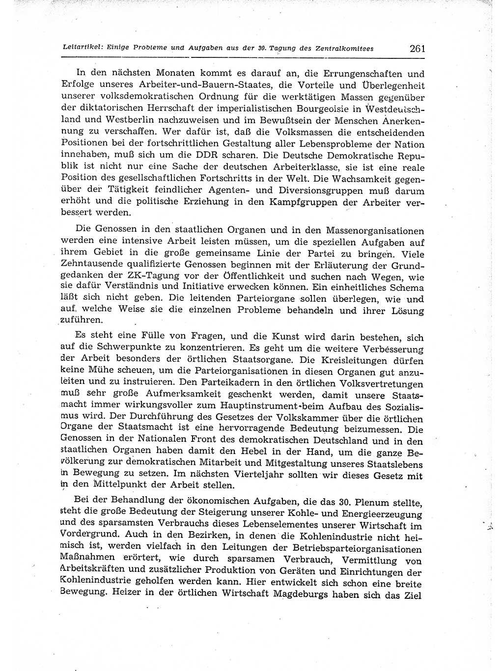 Neuer Weg (NW), Organ des Zentralkomitees (ZK) der SED (Sozialistische Einheitspartei Deutschlands) für Fragen des Parteiaufbaus und des Parteilebens, 12. Jahrgang [Deutsche Demokratische Republik (DDR)] 1957, Seite 261 (NW ZK SED DDR 1957, S. 261)
