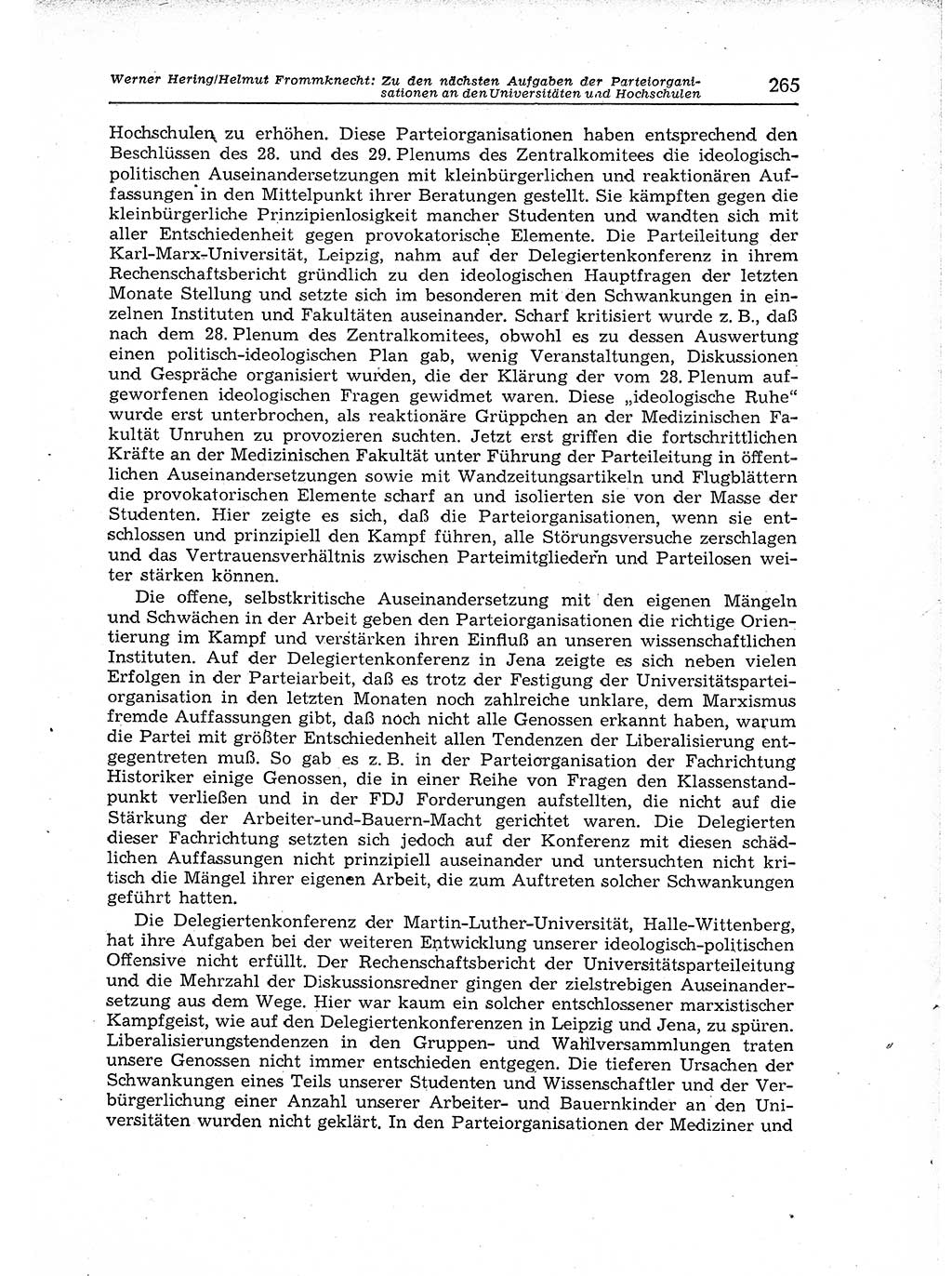 Neuer Weg (NW), Organ des Zentralkomitees (ZK) der SED (Sozialistische Einheitspartei Deutschlands) für Fragen des Parteiaufbaus und des Parteilebens, 12. Jahrgang [Deutsche Demokratische Republik (DDR)] 1957, Seite 265 (NW ZK SED DDR 1957, S. 265)