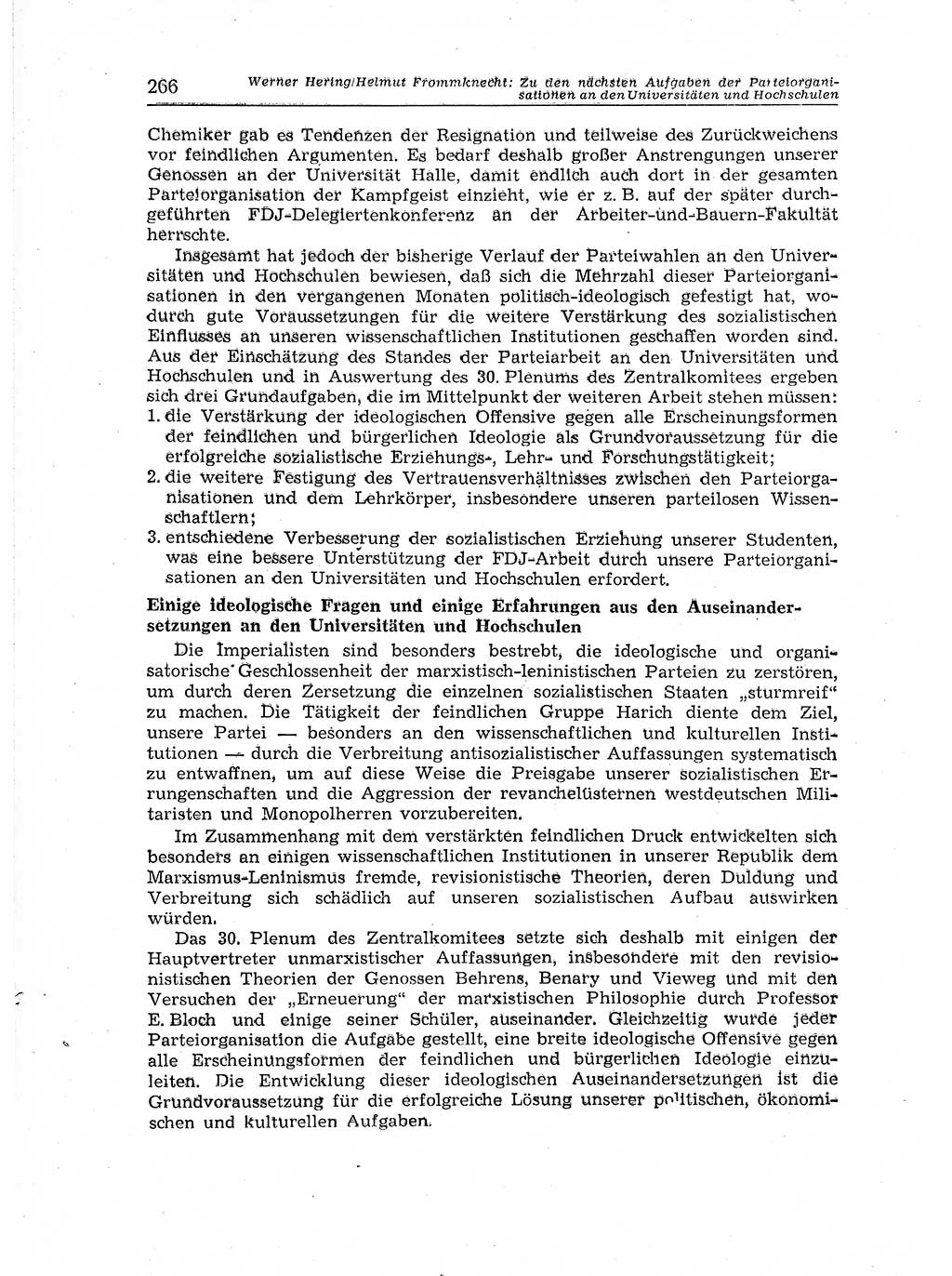 Neuer Weg (NW), Organ des Zentralkomitees (ZK) der SED (Sozialistische Einheitspartei Deutschlands) für Fragen des Parteiaufbaus und des Parteilebens, 12. Jahrgang [Deutsche Demokratische Republik (DDR)] 1957, Seite 266 (NW ZK SED DDR 1957, S. 266)