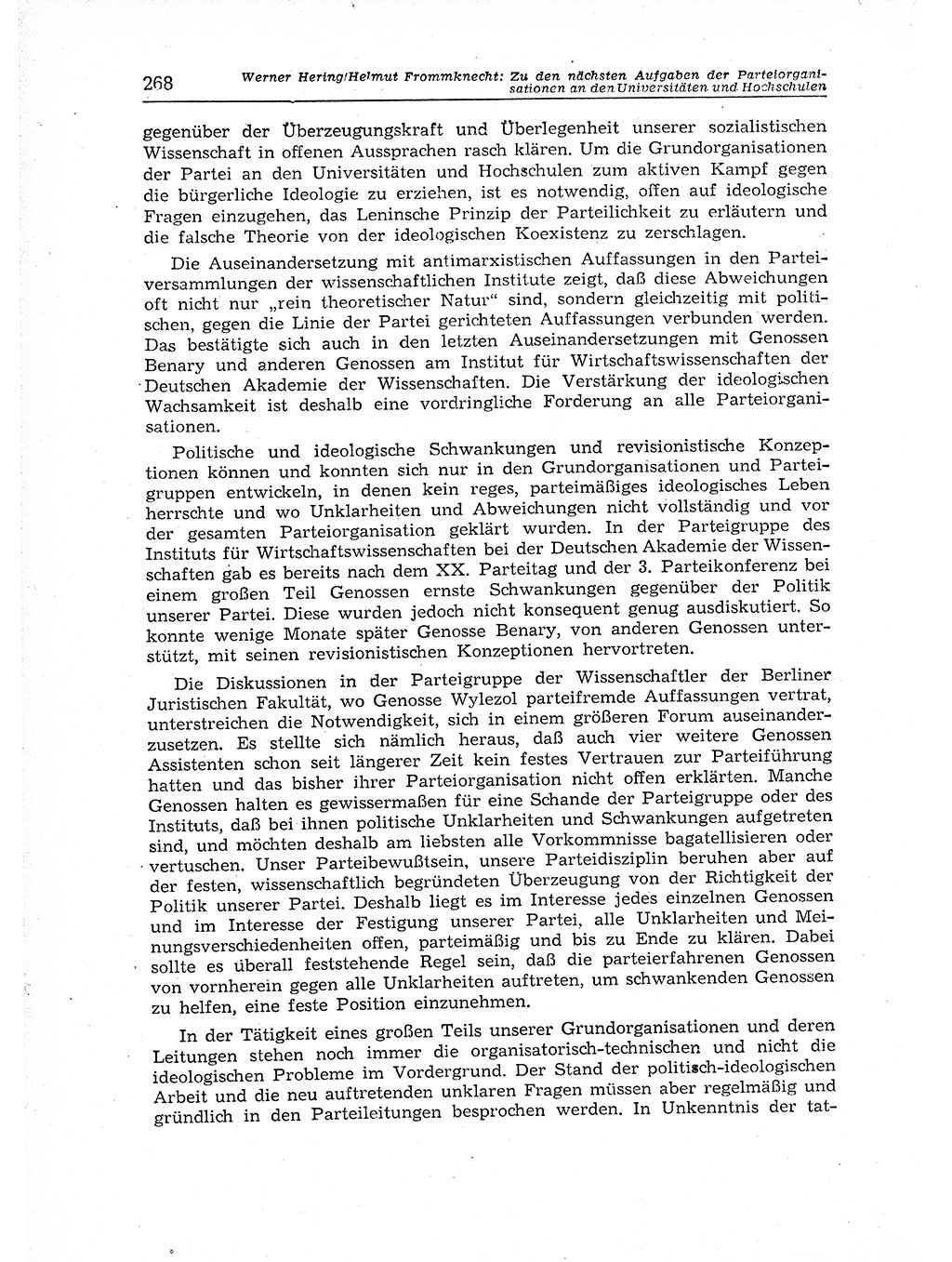 Neuer Weg (NW), Organ des Zentralkomitees (ZK) der SED (Sozialistische Einheitspartei Deutschlands) für Fragen des Parteiaufbaus und des Parteilebens, 12. Jahrgang [Deutsche Demokratische Republik (DDR)] 1957, Seite 268 (NW ZK SED DDR 1957, S. 268)