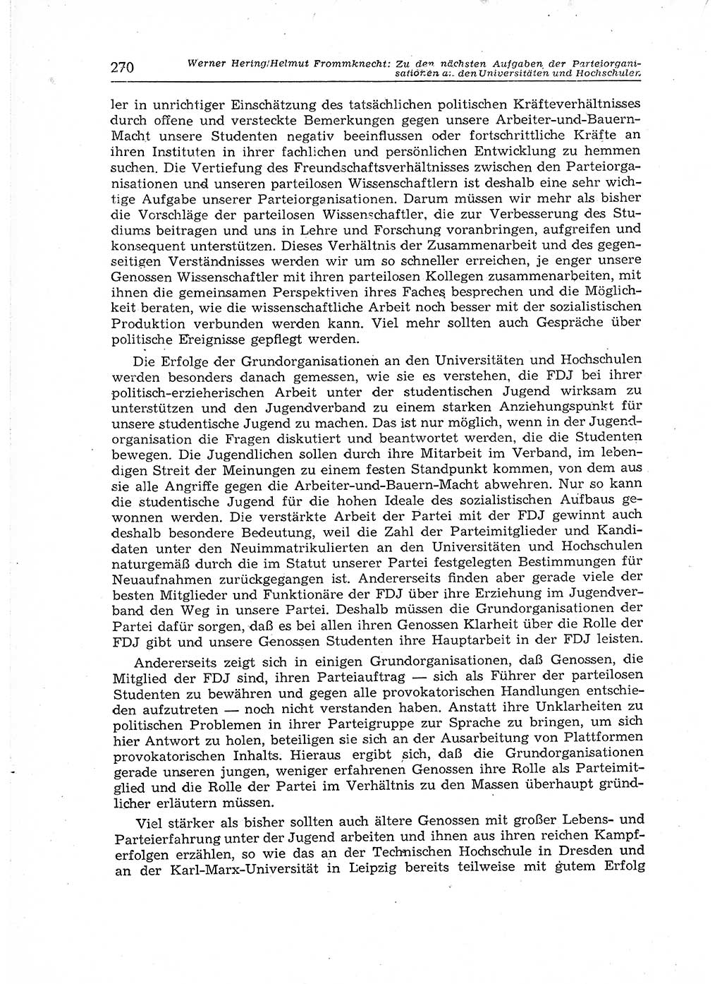 Neuer Weg (NW), Organ des Zentralkomitees (ZK) der SED (Sozialistische Einheitspartei Deutschlands) für Fragen des Parteiaufbaus und des Parteilebens, 12. Jahrgang [Deutsche Demokratische Republik (DDR)] 1957, Seite 270 (NW ZK SED DDR 1957, S. 270)