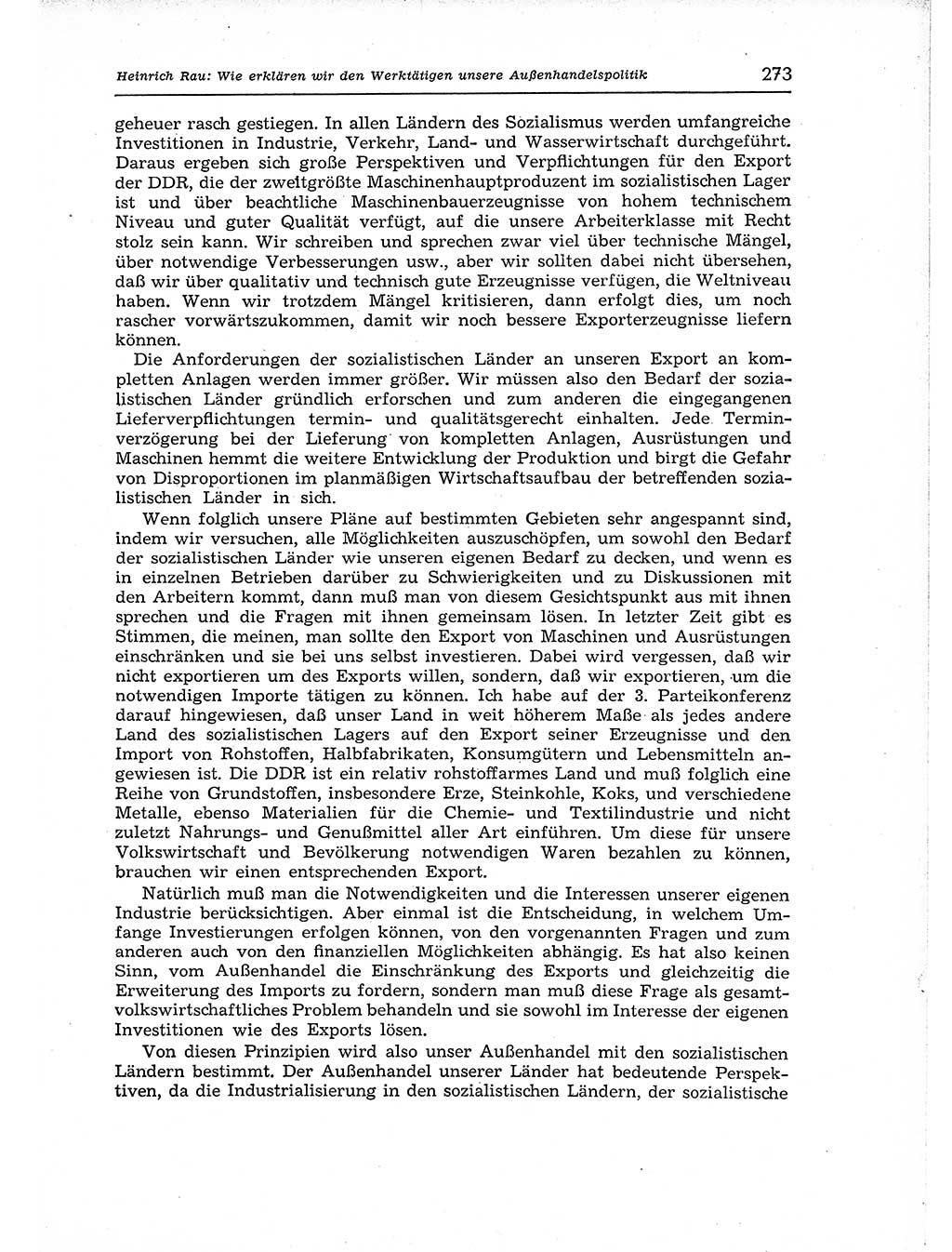 Neuer Weg (NW), Organ des Zentralkomitees (ZK) der SED (Sozialistische Einheitspartei Deutschlands) für Fragen des Parteiaufbaus und des Parteilebens, 12. Jahrgang [Deutsche Demokratische Republik (DDR)] 1957, Seite 273 (NW ZK SED DDR 1957, S. 273)