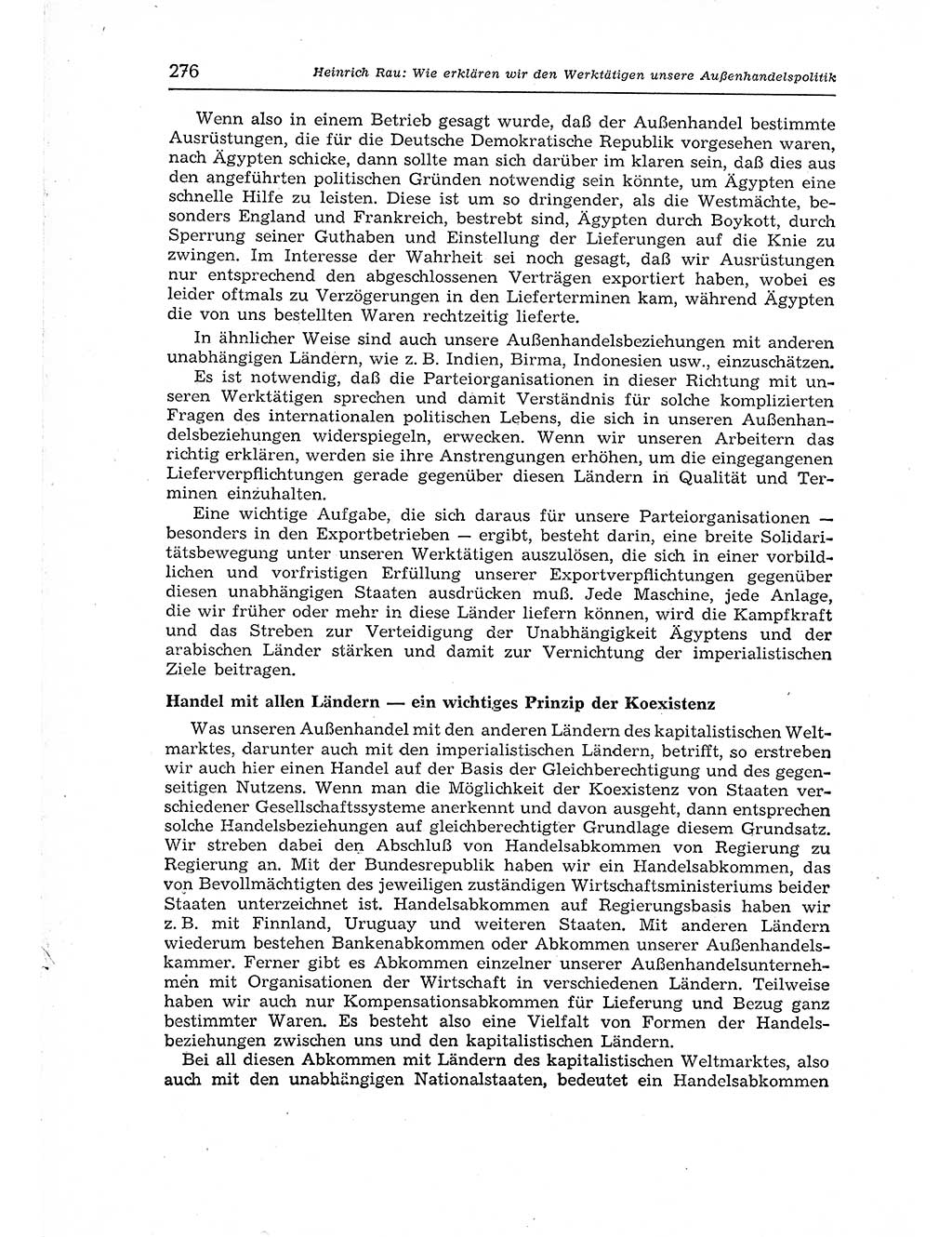 Neuer Weg (NW), Organ des Zentralkomitees (ZK) der SED (Sozialistische Einheitspartei Deutschlands) für Fragen des Parteiaufbaus und des Parteilebens, 12. Jahrgang [Deutsche Demokratische Republik (DDR)] 1957, Seite 276 (NW ZK SED DDR 1957, S. 276)