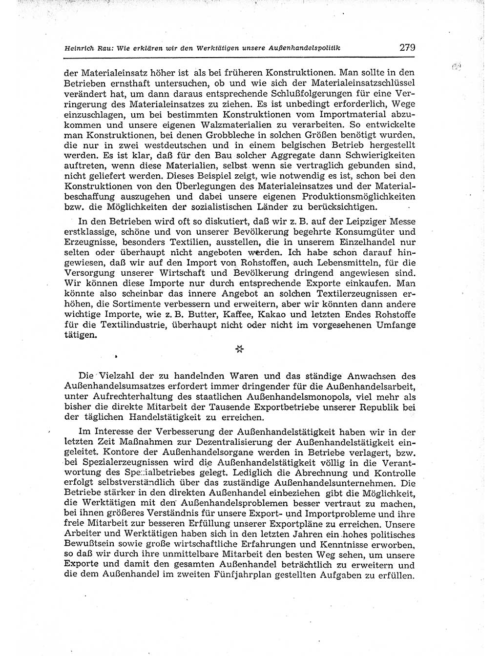 Neuer Weg (NW), Organ des Zentralkomitees (ZK) der SED (Sozialistische Einheitspartei Deutschlands) für Fragen des Parteiaufbaus und des Parteilebens, 12. Jahrgang [Deutsche Demokratische Republik (DDR)] 1957, Seite 279 (NW ZK SED DDR 1957, S. 279)