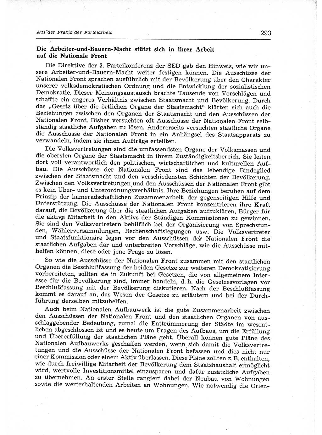 Neuer Weg (NW), Organ des Zentralkomitees (ZK) der SED (Sozialistische Einheitspartei Deutschlands) für Fragen des Parteiaufbaus und des Parteilebens, 12. Jahrgang [Deutsche Demokratische Republik (DDR)] 1957, Seite 293 (NW ZK SED DDR 1957, S. 293)