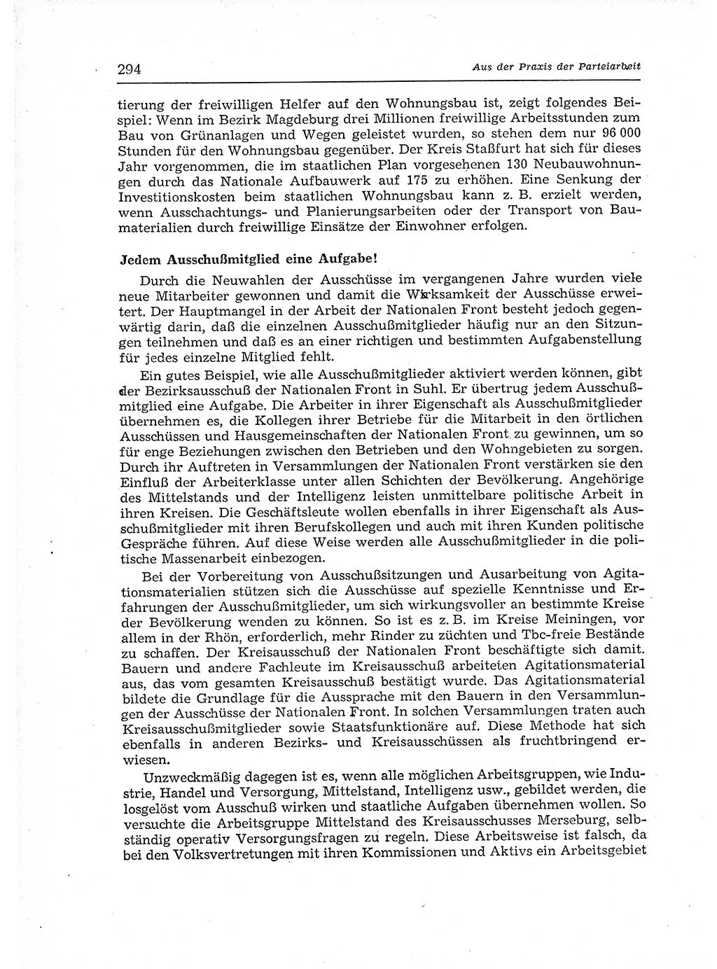 Neuer Weg (NW), Organ des Zentralkomitees (ZK) der SED (Sozialistische Einheitspartei Deutschlands) für Fragen des Parteiaufbaus und des Parteilebens, 12. Jahrgang [Deutsche Demokratische Republik (DDR)] 1957, Seite 294 (NW ZK SED DDR 1957, S. 294)