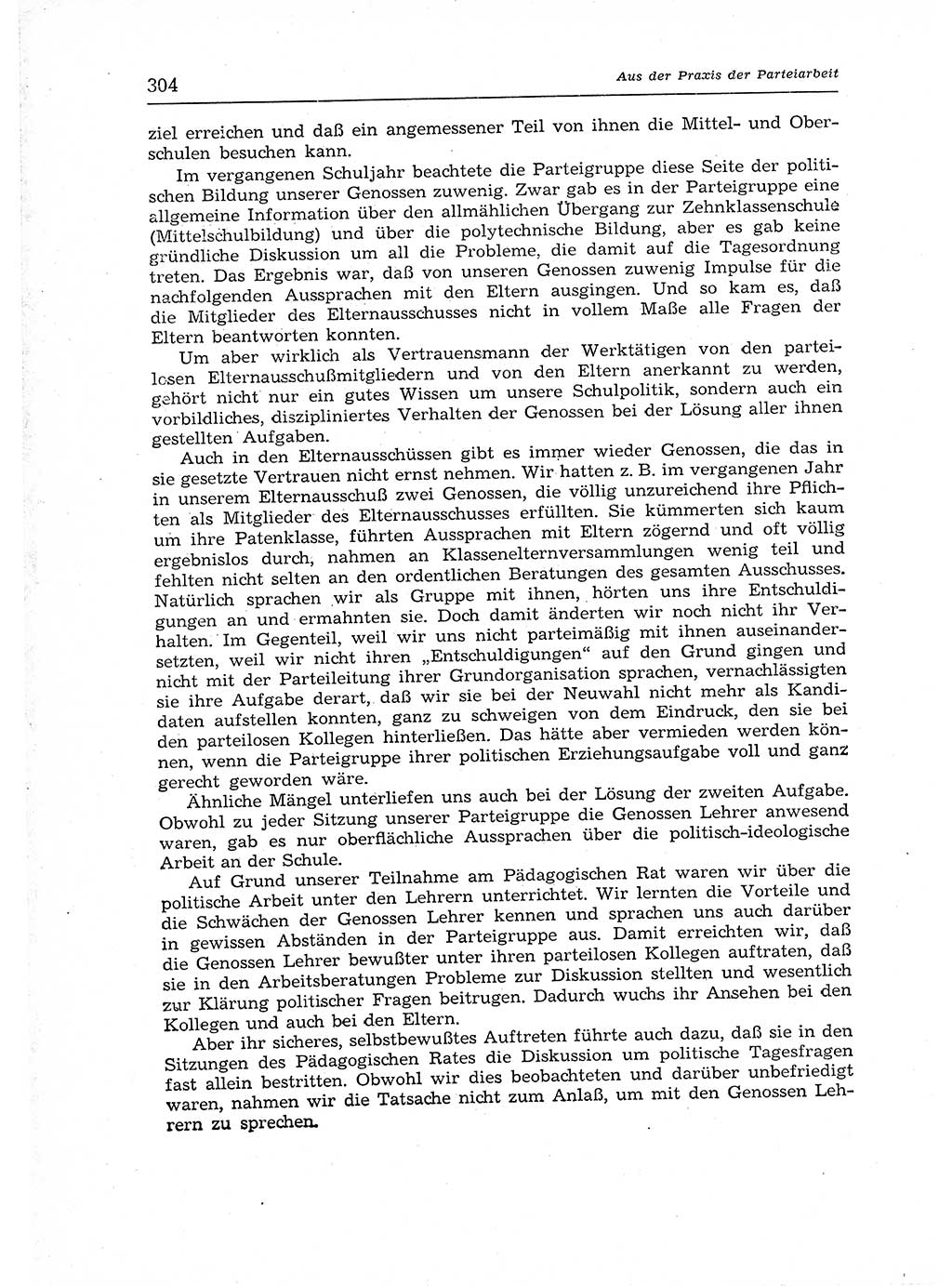 Neuer Weg (NW), Organ des Zentralkomitees (ZK) der SED (Sozialistische Einheitspartei Deutschlands) für Fragen des Parteiaufbaus und des Parteilebens, 12. Jahrgang [Deutsche Demokratische Republik (DDR)] 1957, Seite 304 (NW ZK SED DDR 1957, S. 304)