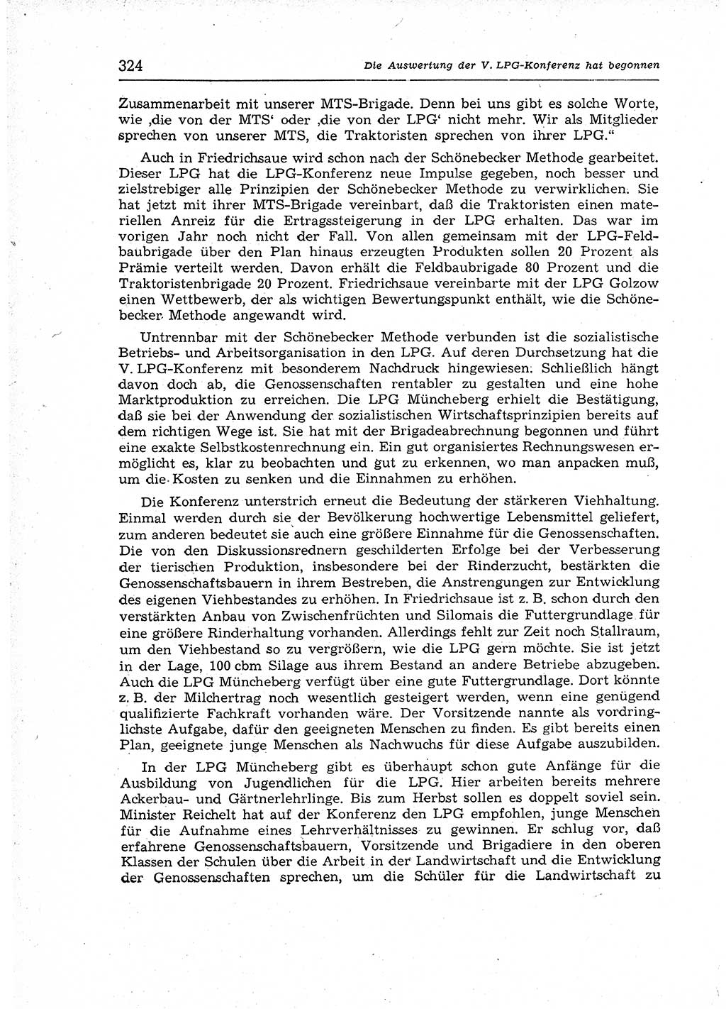 Neuer Weg (NW), Organ des Zentralkomitees (ZK) der SED (Sozialistische Einheitspartei Deutschlands) für Fragen des Parteiaufbaus und des Parteilebens, 12. Jahrgang [Deutsche Demokratische Republik (DDR)] 1957, Seite 324 (NW ZK SED DDR 1957, S. 324)
