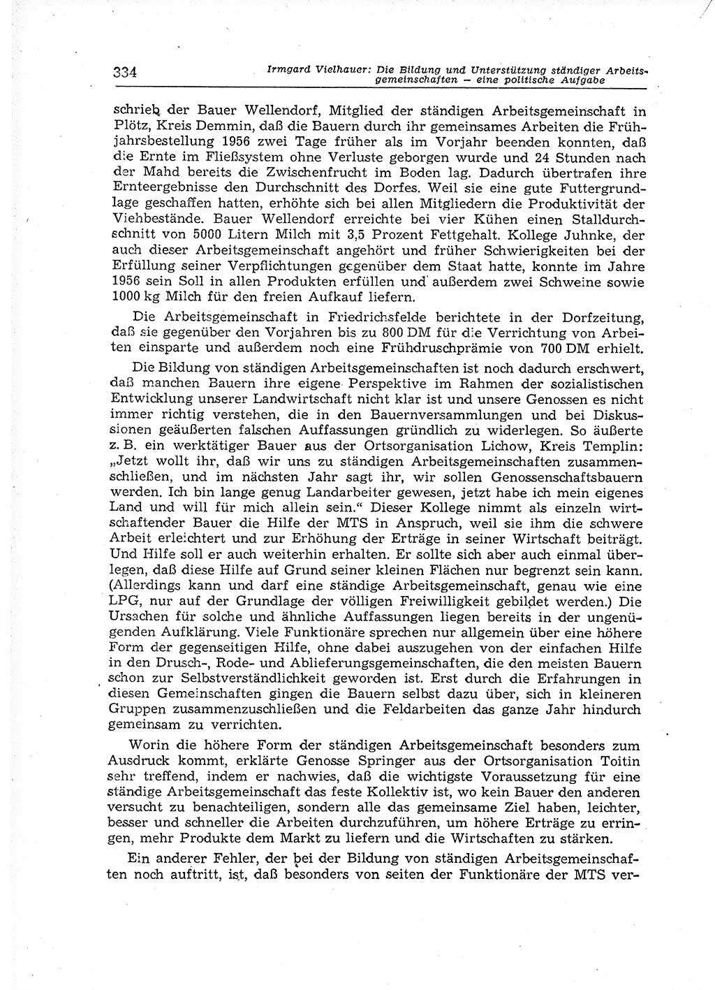 Neuer Weg (NW), Organ des Zentralkomitees (ZK) der SED (Sozialistische Einheitspartei Deutschlands) für Fragen des Parteiaufbaus und des Parteilebens, 12. Jahrgang [Deutsche Demokratische Republik (DDR)] 1957, Seite 334 (NW ZK SED DDR 1957, S. 334)