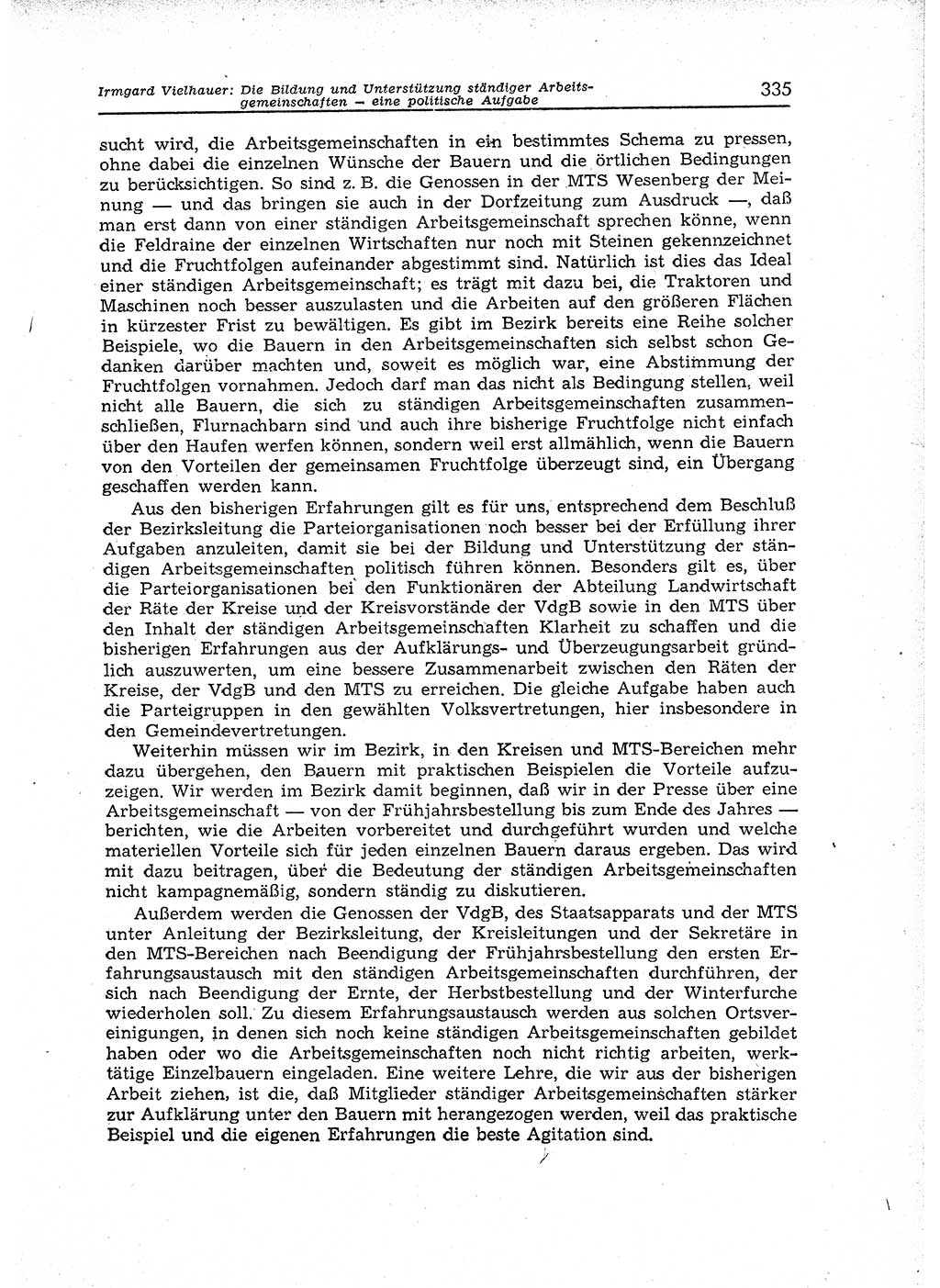 Neuer Weg (NW), Organ des Zentralkomitees (ZK) der SED (Sozialistische Einheitspartei Deutschlands) für Fragen des Parteiaufbaus und des Parteilebens, 12. Jahrgang [Deutsche Demokratische Republik (DDR)] 1957, Seite 335 (NW ZK SED DDR 1957, S. 335)