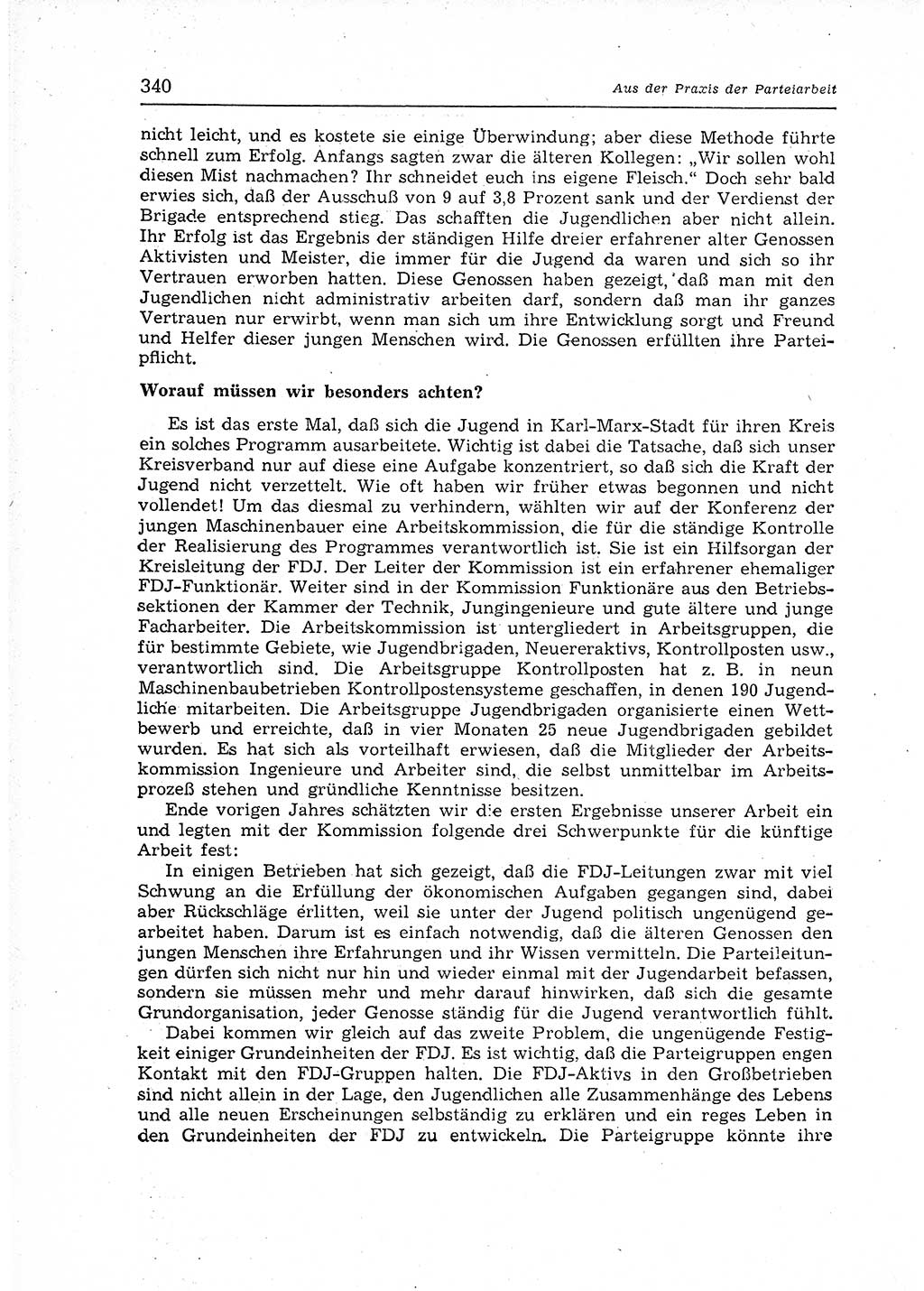 Neuer Weg (NW), Organ des Zentralkomitees (ZK) der SED (Sozialistische Einheitspartei Deutschlands) für Fragen des Parteiaufbaus und des Parteilebens, 12. Jahrgang [Deutsche Demokratische Republik (DDR)] 1957, Seite 340 (NW ZK SED DDR 1957, S. 340)