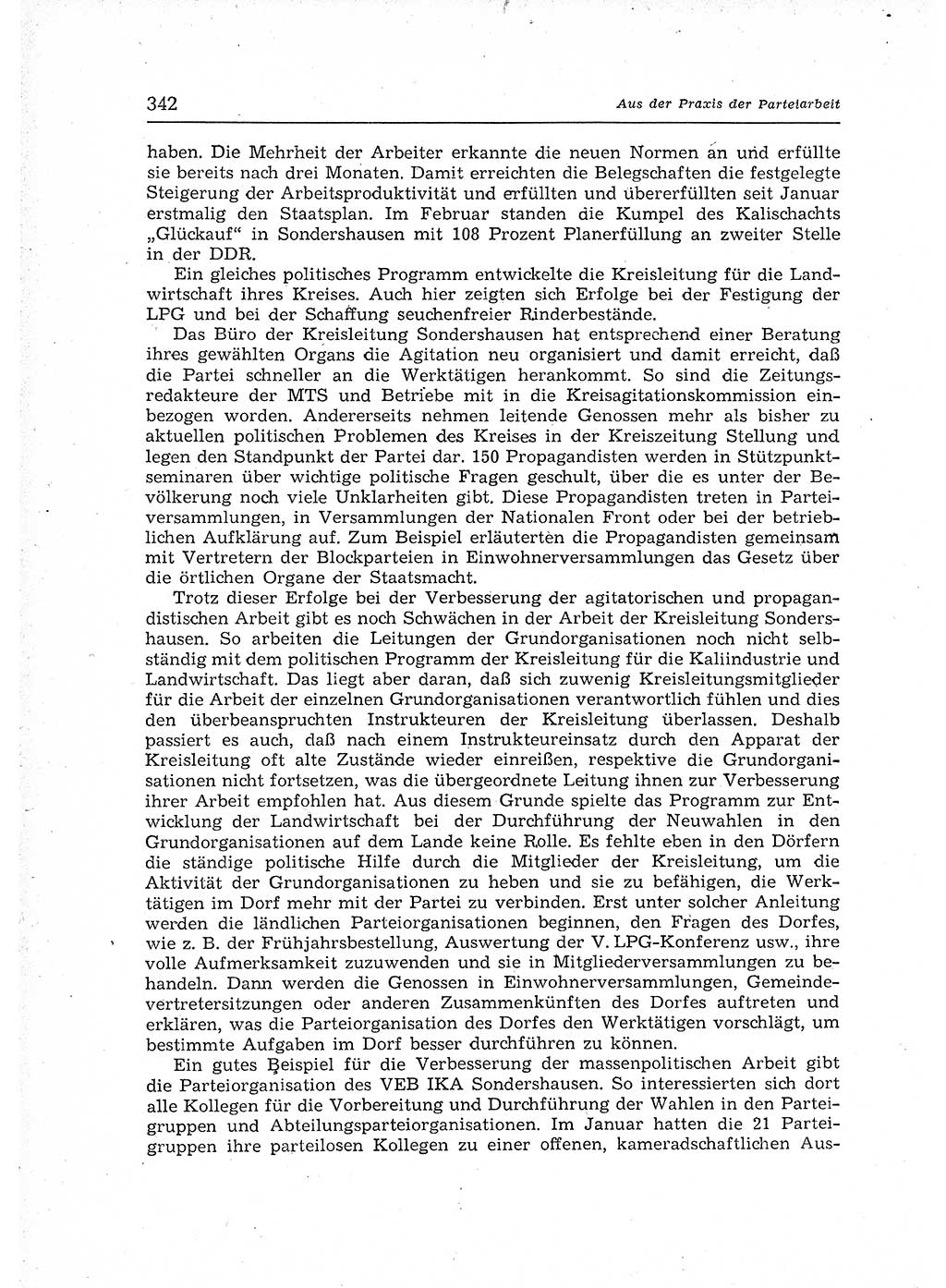 Neuer Weg (NW), Organ des Zentralkomitees (ZK) der SED (Sozialistische Einheitspartei Deutschlands) für Fragen des Parteiaufbaus und des Parteilebens, 12. Jahrgang [Deutsche Demokratische Republik (DDR)] 1957, Seite 342 (NW ZK SED DDR 1957, S. 342)