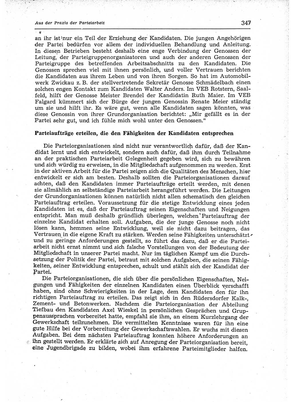 Neuer Weg (NW), Organ des Zentralkomitees (ZK) der SED (Sozialistische Einheitspartei Deutschlands) für Fragen des Parteiaufbaus und des Parteilebens, 12. Jahrgang [Deutsche Demokratische Republik (DDR)] 1957, Seite 347 (NW ZK SED DDR 1957, S. 347)