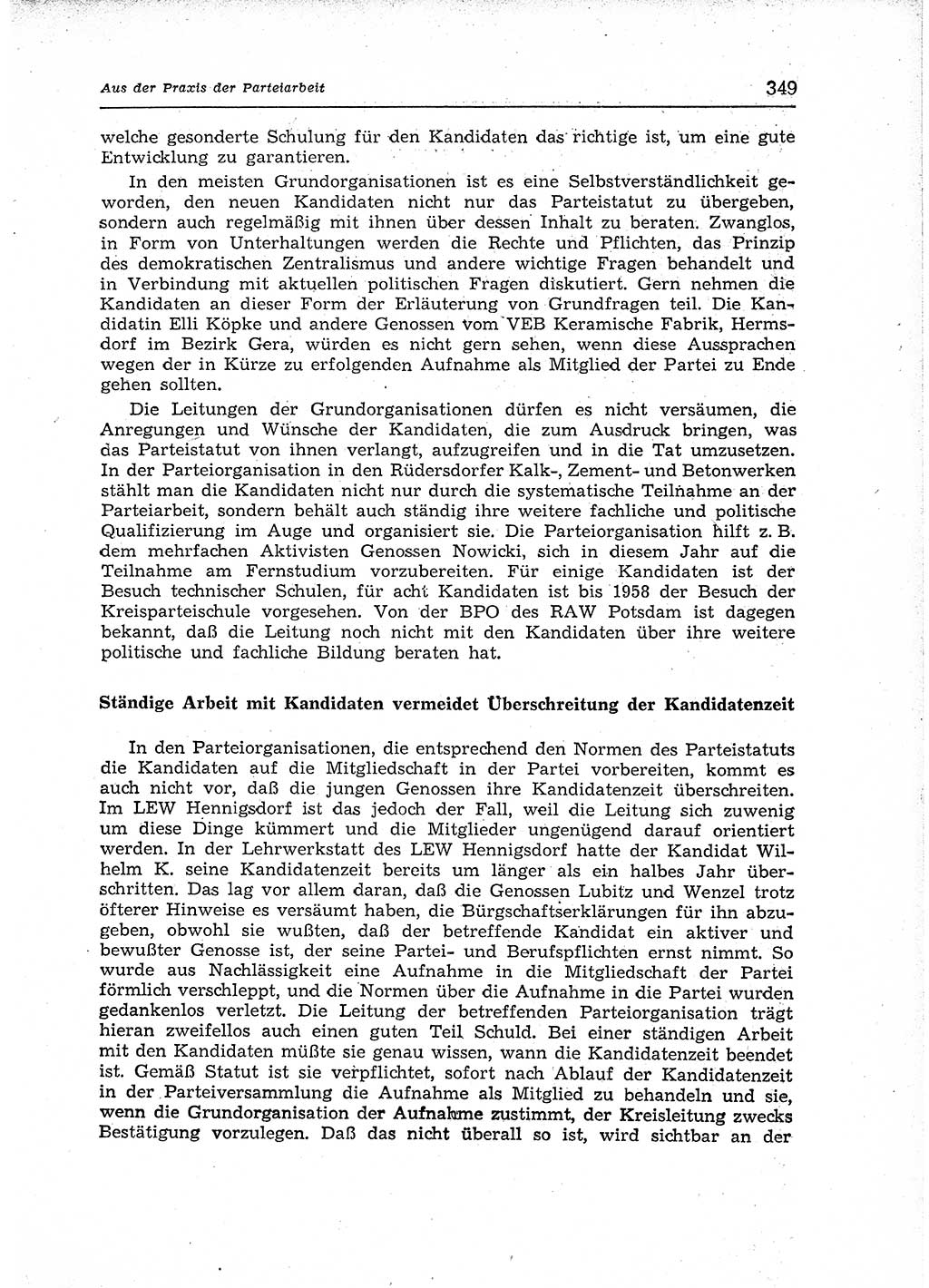 Neuer Weg (NW), Organ des Zentralkomitees (ZK) der SED (Sozialistische Einheitspartei Deutschlands) für Fragen des Parteiaufbaus und des Parteilebens, 12. Jahrgang [Deutsche Demokratische Republik (DDR)] 1957, Seite 349 (NW ZK SED DDR 1957, S. 349)