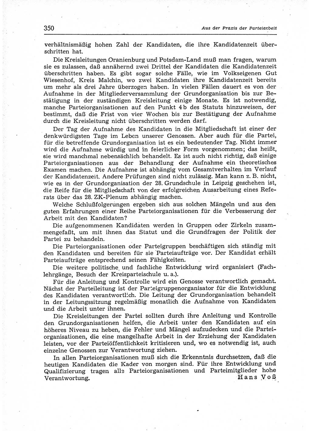 Neuer Weg (NW), Organ des Zentralkomitees (ZK) der SED (Sozialistische Einheitspartei Deutschlands) für Fragen des Parteiaufbaus und des Parteilebens, 12. Jahrgang [Deutsche Demokratische Republik (DDR)] 1957, Seite 350 (NW ZK SED DDR 1957, S. 350)