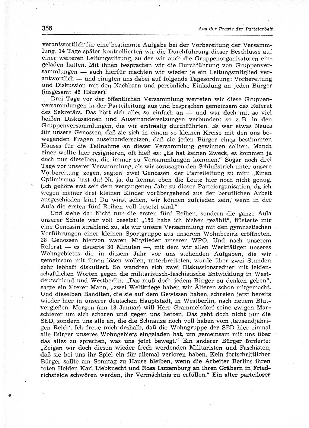 Neuer Weg (NW), Organ des Zentralkomitees (ZK) der SED (Sozialistische Einheitspartei Deutschlands) für Fragen des Parteiaufbaus und des Parteilebens, 12. Jahrgang [Deutsche Demokratische Republik (DDR)] 1957, Seite 356 (NW ZK SED DDR 1957, S. 356)