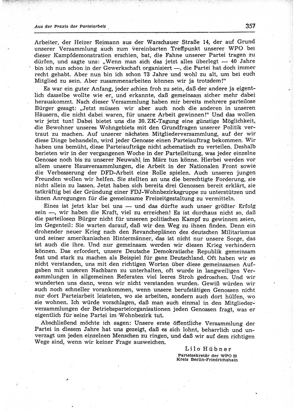 Neuer Weg (NW), Organ des Zentralkomitees (ZK) der SED (Sozialistische Einheitspartei Deutschlands) für Fragen des Parteiaufbaus und des Parteilebens, 12. Jahrgang [Deutsche Demokratische Republik (DDR)] 1957, Seite 357 (NW ZK SED DDR 1957, S. 357)