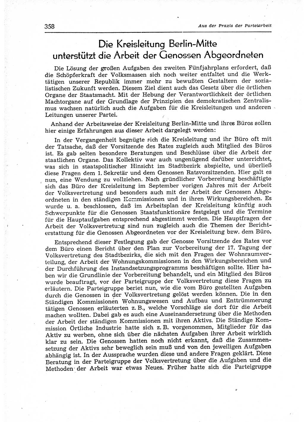 Neuer Weg (NW), Organ des Zentralkomitees (ZK) der SED (Sozialistische Einheitspartei Deutschlands) für Fragen des Parteiaufbaus und des Parteilebens, 12. Jahrgang [Deutsche Demokratische Republik (DDR)] 1957, Seite 358 (NW ZK SED DDR 1957, S. 358)