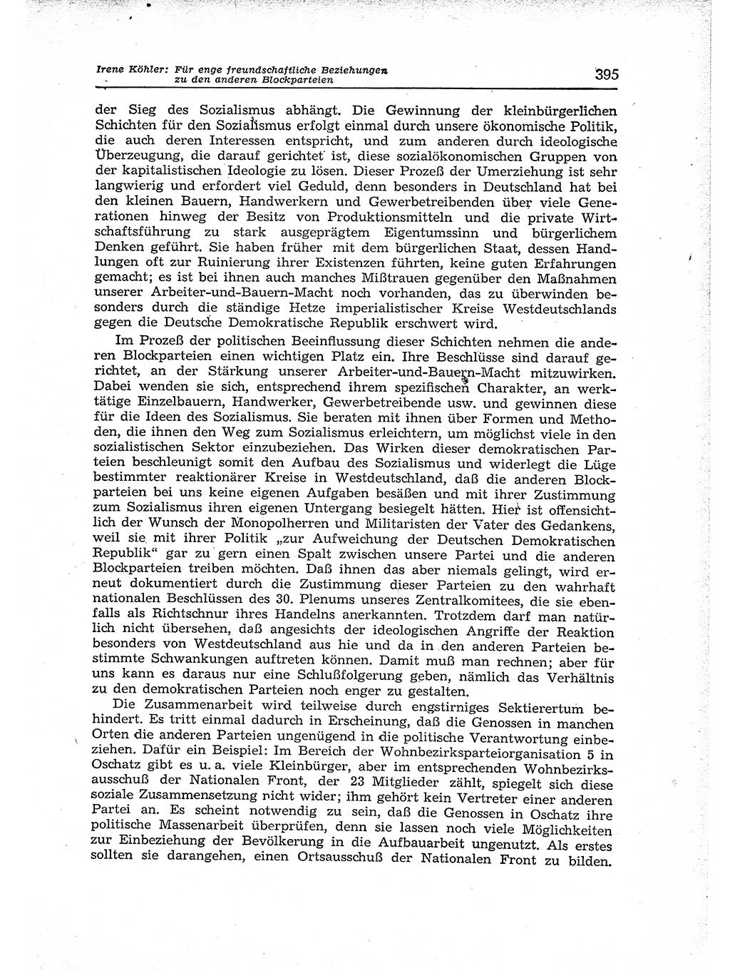 Neuer Weg (NW), Organ des Zentralkomitees (ZK) der SED (Sozialistische Einheitspartei Deutschlands) für Fragen des Parteiaufbaus und des Parteilebens, 12. Jahrgang [Deutsche Demokratische Republik (DDR)] 1957, Seite 395 (NW ZK SED DDR 1957, S. 395)
