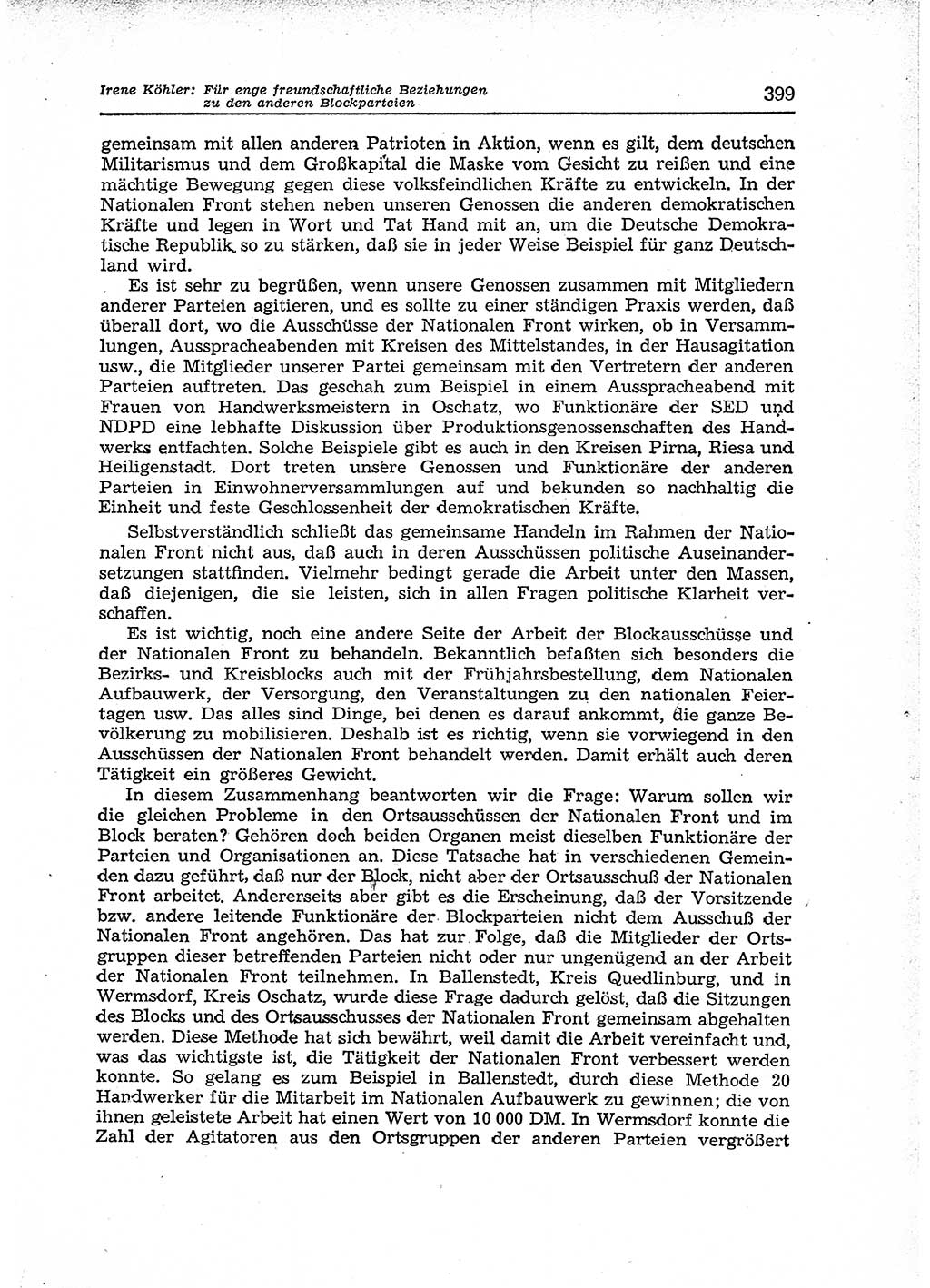 Neuer Weg (NW), Organ des Zentralkomitees (ZK) der SED (Sozialistische Einheitspartei Deutschlands) für Fragen des Parteiaufbaus und des Parteilebens, 12. Jahrgang [Deutsche Demokratische Republik (DDR)] 1957, Seite 399 (NW ZK SED DDR 1957, S. 399)