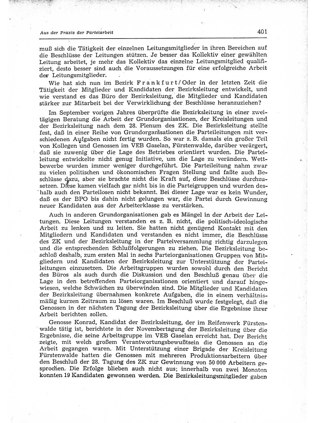 Neuer Weg (NW), Organ des Zentralkomitees (ZK) der SED (Sozialistische Einheitspartei Deutschlands) für Fragen des Parteiaufbaus und des Parteilebens, 12. Jahrgang [Deutsche Demokratische Republik (DDR)] 1957, Seite 401 (NW ZK SED DDR 1957, S. 401)