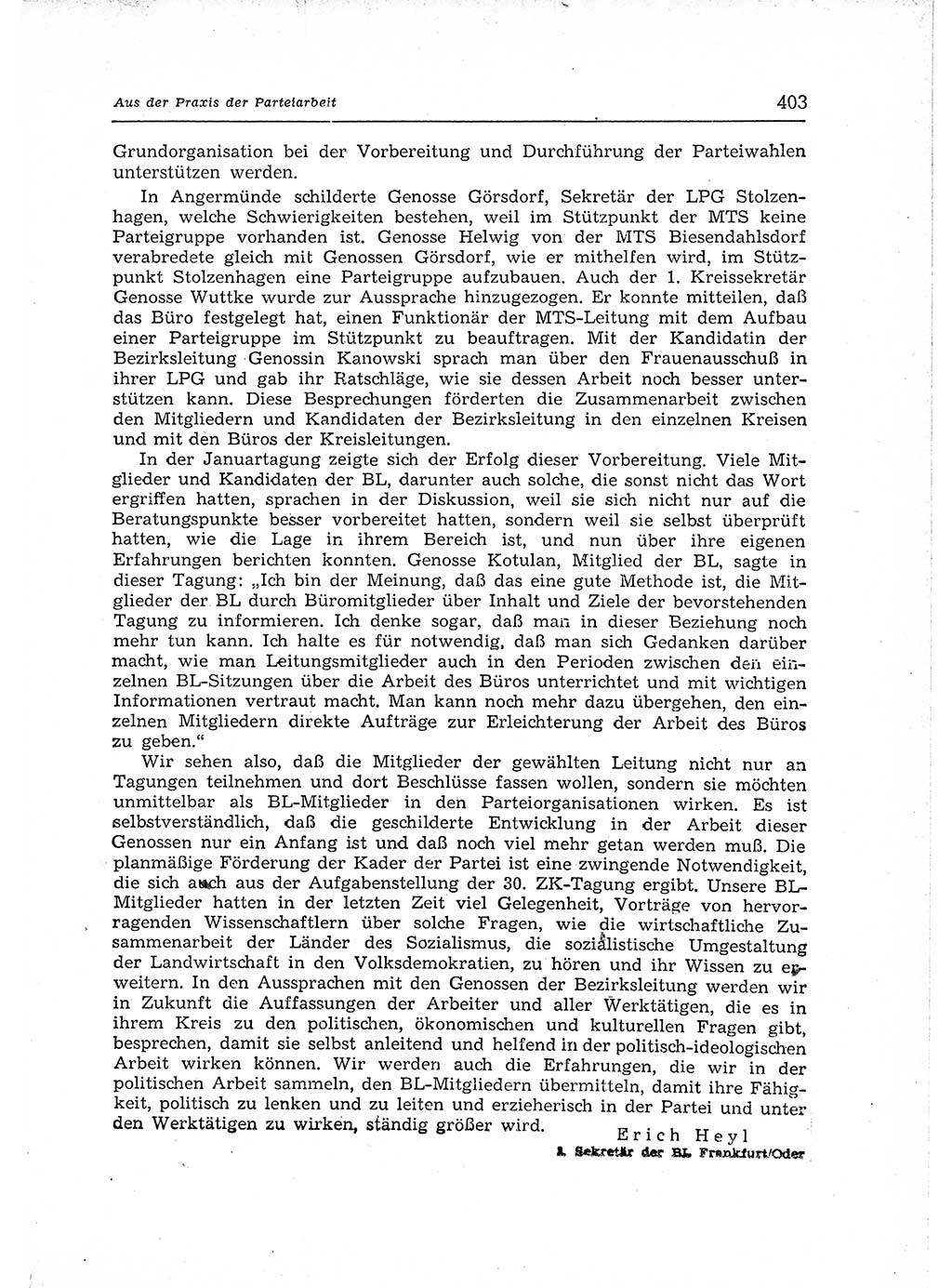 Neuer Weg (NW), Organ des Zentralkomitees (ZK) der SED (Sozialistische Einheitspartei Deutschlands) für Fragen des Parteiaufbaus und des Parteilebens, 12. Jahrgang [Deutsche Demokratische Republik (DDR)] 1957, Seite 403 (NW ZK SED DDR 1957, S. 403)