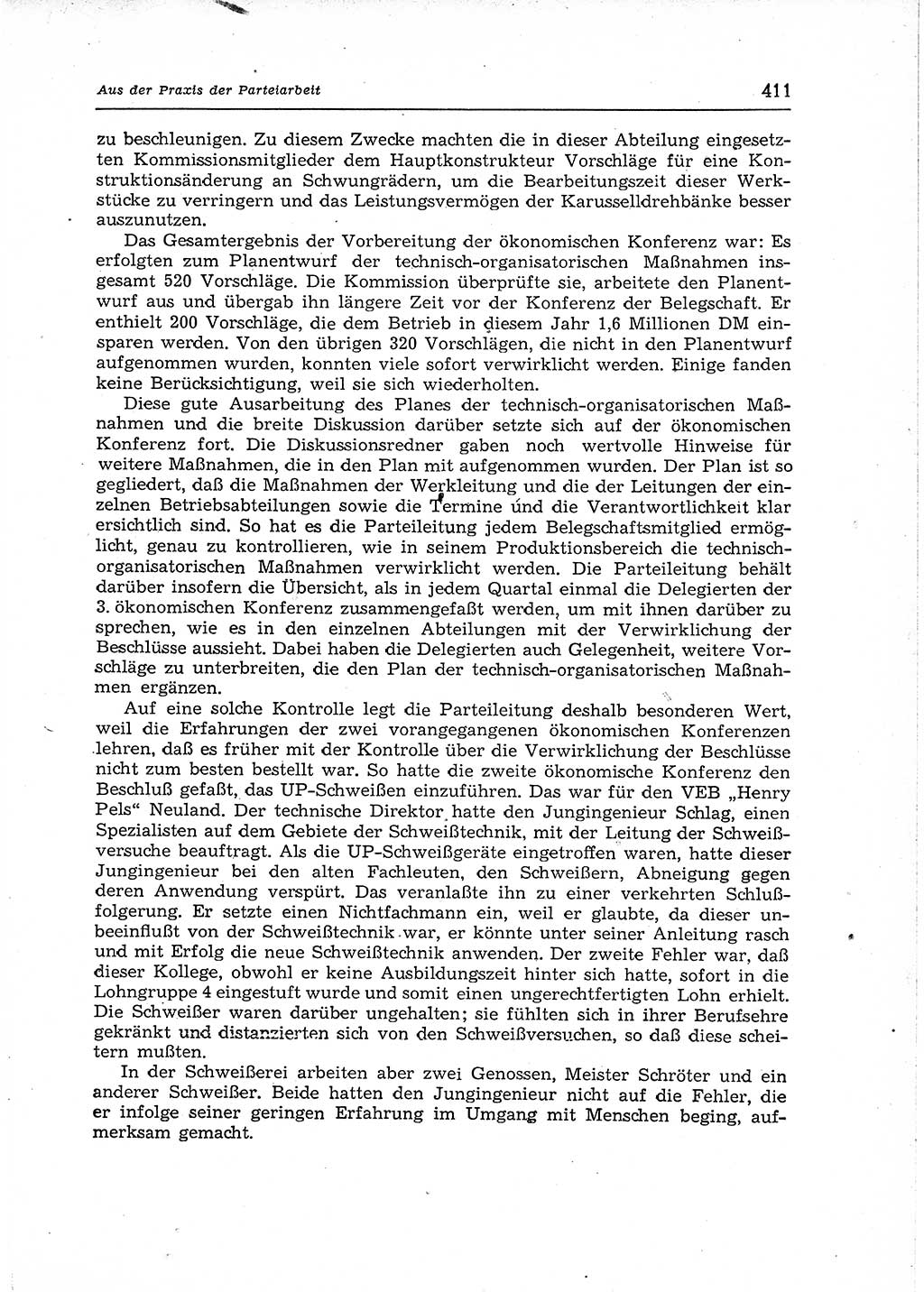 Neuer Weg (NW), Organ des Zentralkomitees (ZK) der SED (Sozialistische Einheitspartei Deutschlands) für Fragen des Parteiaufbaus und des Parteilebens, 12. Jahrgang [Deutsche Demokratische Republik (DDR)] 1957, Seite 411 (NW ZK SED DDR 1957, S. 411)
