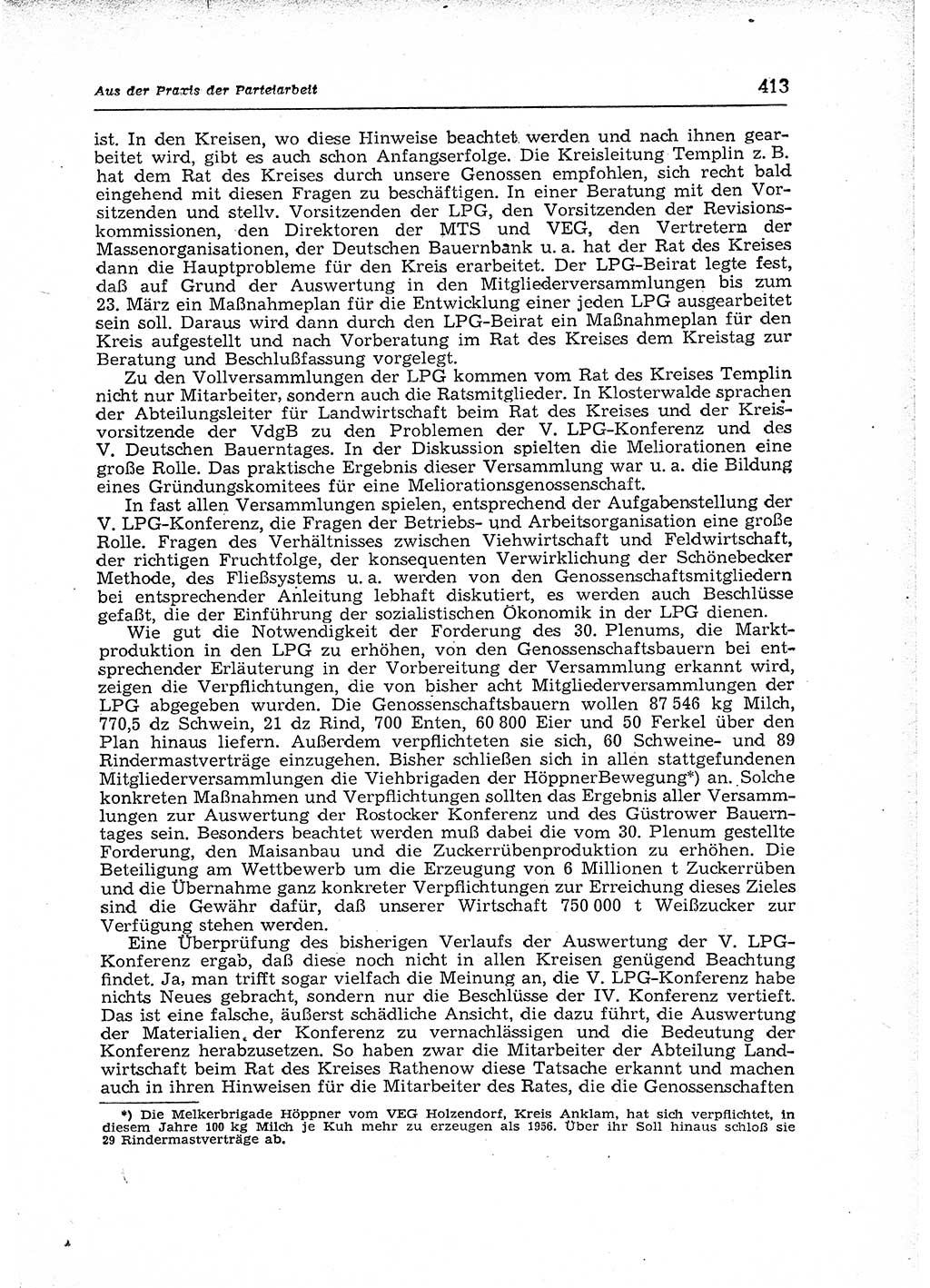 Neuer Weg (NW), Organ des Zentralkomitees (ZK) der SED (Sozialistische Einheitspartei Deutschlands) für Fragen des Parteiaufbaus und des Parteilebens, 12. Jahrgang [Deutsche Demokratische Republik (DDR)] 1957, Seite 413 (NW ZK SED DDR 1957, S. 413)