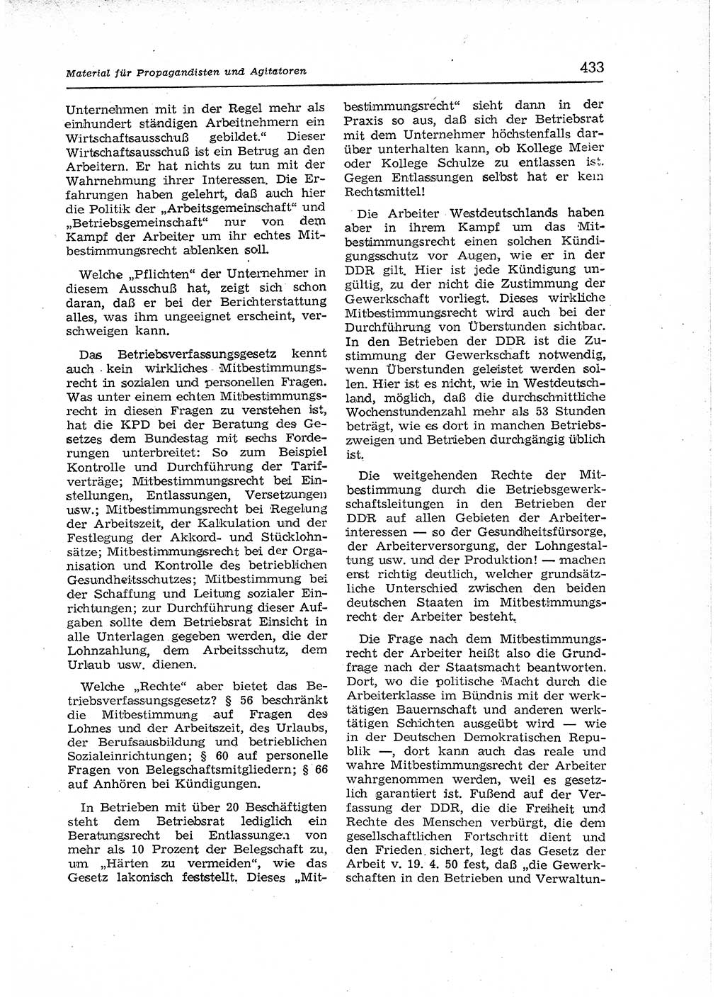 Neuer Weg (NW), Organ des Zentralkomitees (ZK) der SED (Sozialistische Einheitspartei Deutschlands) für Fragen des Parteiaufbaus und des Parteilebens, 12. Jahrgang [Deutsche Demokratische Republik (DDR)] 1957, Seite 433 (NW ZK SED DDR 1957, S. 433)