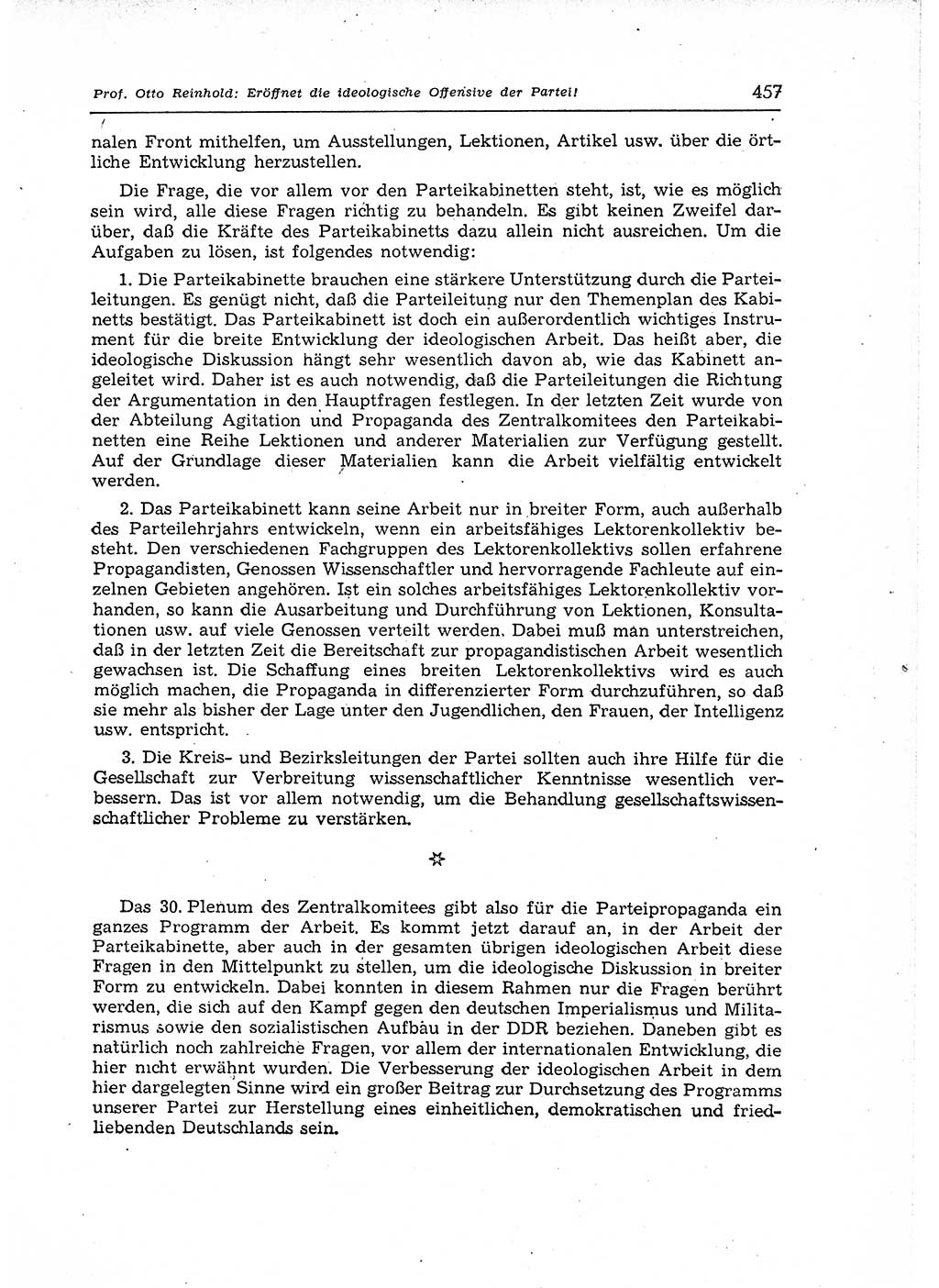 Neuer Weg (NW), Organ des Zentralkomitees (ZK) der SED (Sozialistische Einheitspartei Deutschlands) für Fragen des Parteiaufbaus und des Parteilebens, 12. Jahrgang [Deutsche Demokratische Republik (DDR)] 1957, Seite 457 (NW ZK SED DDR 1957, S. 457)