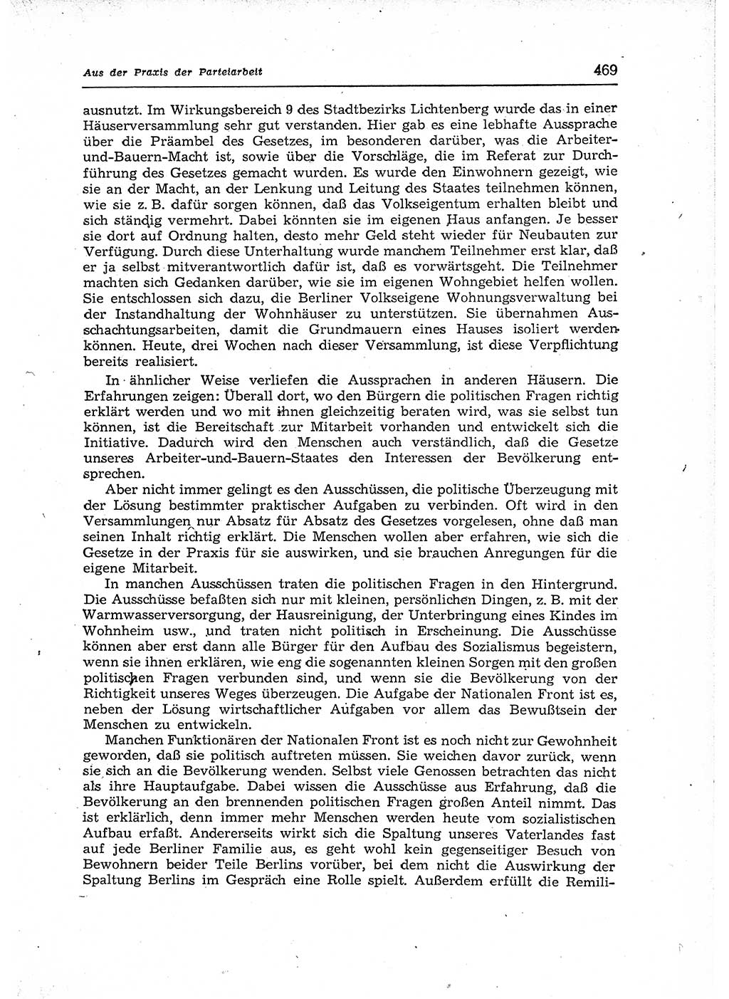 Neuer Weg (NW), Organ des Zentralkomitees (ZK) der SED (Sozialistische Einheitspartei Deutschlands) für Fragen des Parteiaufbaus und des Parteilebens, 12. Jahrgang [Deutsche Demokratische Republik (DDR)] 1957, Seite 469 (NW ZK SED DDR 1957, S. 469)
