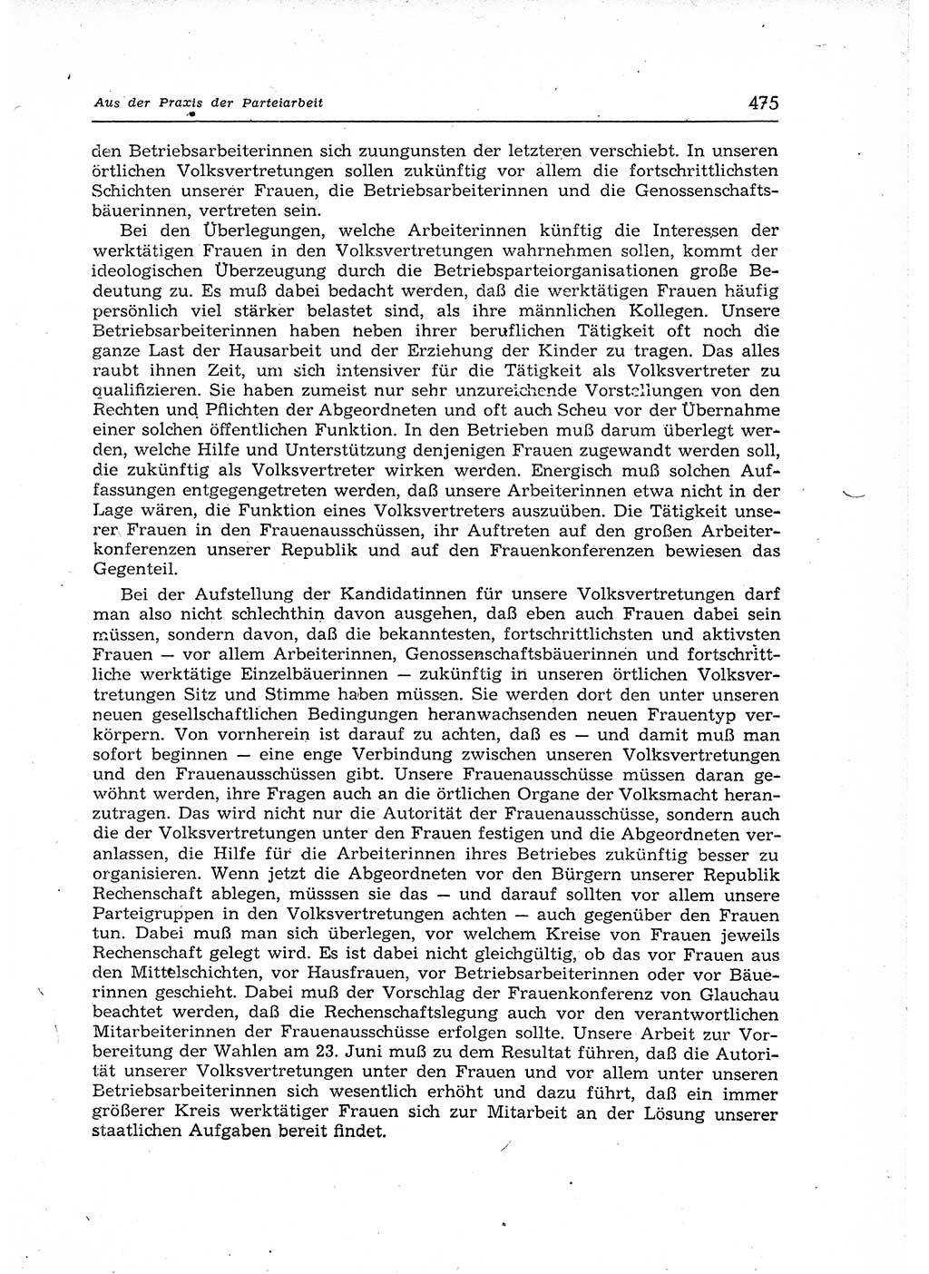 Neuer Weg (NW), Organ des Zentralkomitees (ZK) der SED (Sozialistische Einheitspartei Deutschlands) für Fragen des Parteiaufbaus und des Parteilebens, 12. Jahrgang [Deutsche Demokratische Republik (DDR)] 1957, Seite 475 (NW ZK SED DDR 1957, S. 475)