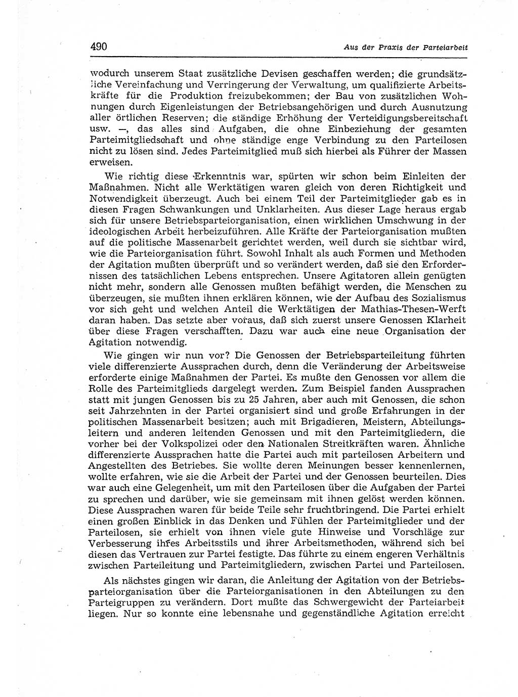 Neuer Weg (NW), Organ des Zentralkomitees (ZK) der SED (Sozialistische Einheitspartei Deutschlands) für Fragen des Parteiaufbaus und des Parteilebens, 12. Jahrgang [Deutsche Demokratische Republik (DDR)] 1957, Seite 490 (NW ZK SED DDR 1957, S. 490)