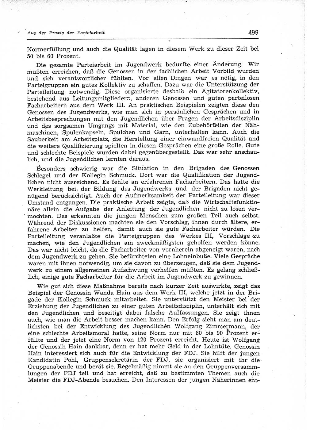 Neuer Weg (NW), Organ des Zentralkomitees (ZK) der SED (Sozialistische Einheitspartei Deutschlands) für Fragen des Parteiaufbaus und des Parteilebens, 12. Jahrgang [Deutsche Demokratische Republik (DDR)] 1957, Seite 499 (NW ZK SED DDR 1957, S. 499)