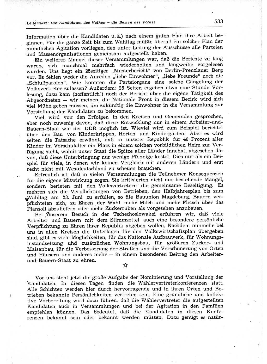 Neuer Weg (NW), Organ des Zentralkomitees (ZK) der SED (Sozialistische Einheitspartei Deutschlands) für Fragen des Parteiaufbaus und des Parteilebens, 12. Jahrgang [Deutsche Demokratische Republik (DDR)] 1957, Seite 533 (NW ZK SED DDR 1957, S. 533)