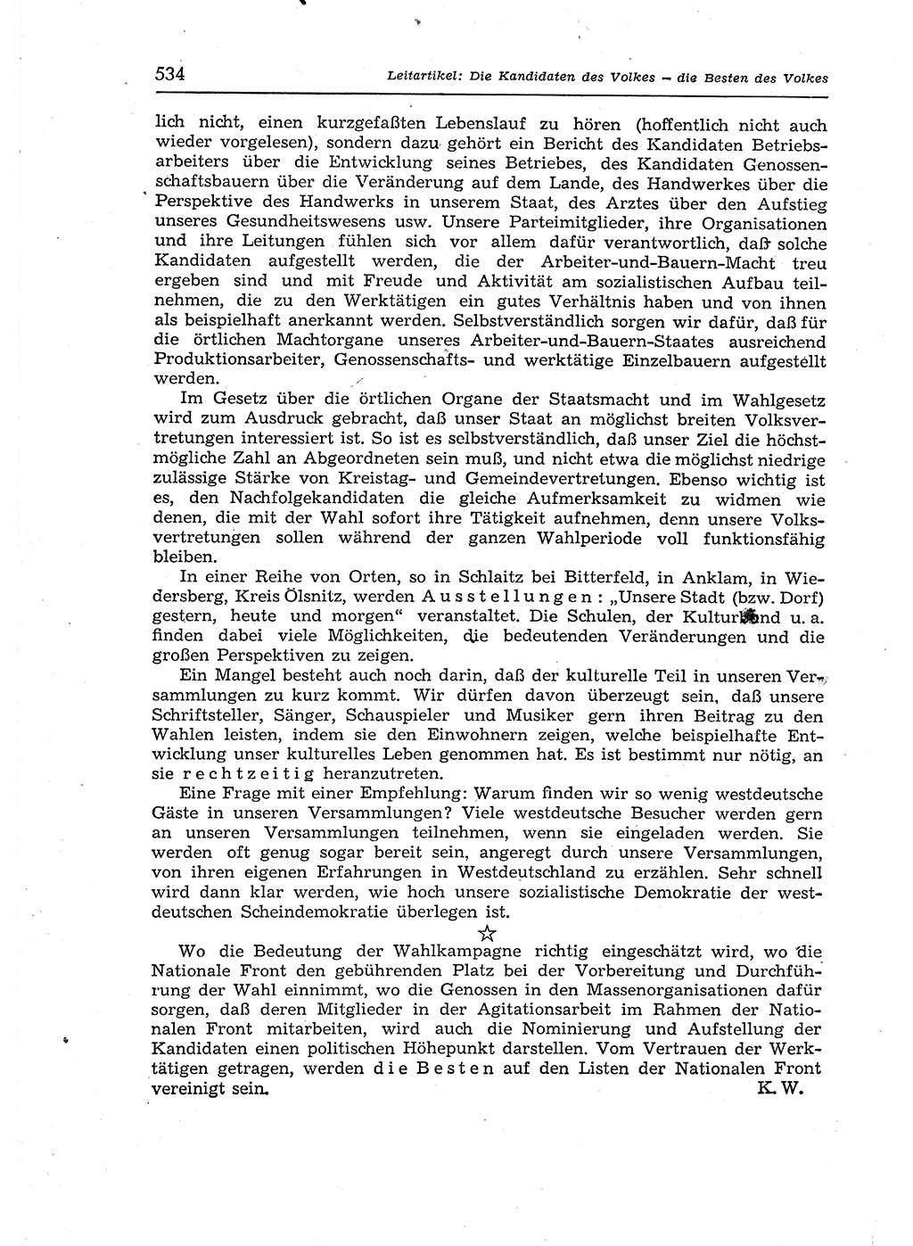 Neuer Weg (NW), Organ des Zentralkomitees (ZK) der SED (Sozialistische Einheitspartei Deutschlands) für Fragen des Parteiaufbaus und des Parteilebens, 12. Jahrgang [Deutsche Demokratische Republik (DDR)] 1957, Seite 534 (NW ZK SED DDR 1957, S. 534)