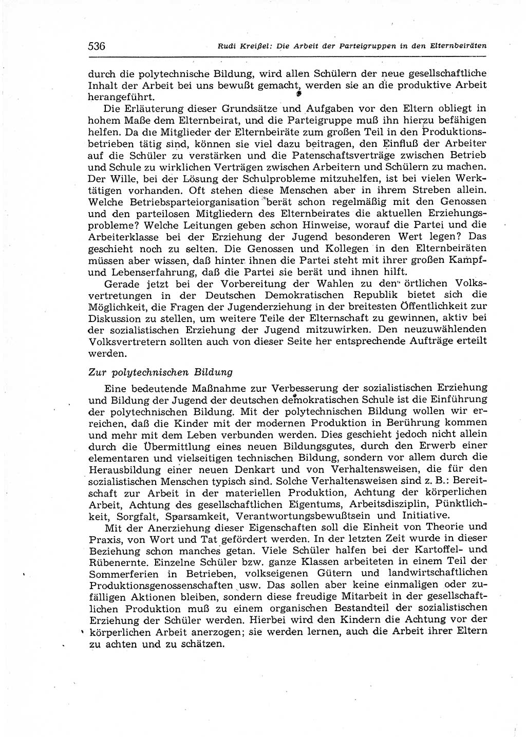 Neuer Weg (NW), Organ des Zentralkomitees (ZK) der SED (Sozialistische Einheitspartei Deutschlands) für Fragen des Parteiaufbaus und des Parteilebens, 12. Jahrgang [Deutsche Demokratische Republik (DDR)] 1957, Seite 536 (NW ZK SED DDR 1957, S. 536)