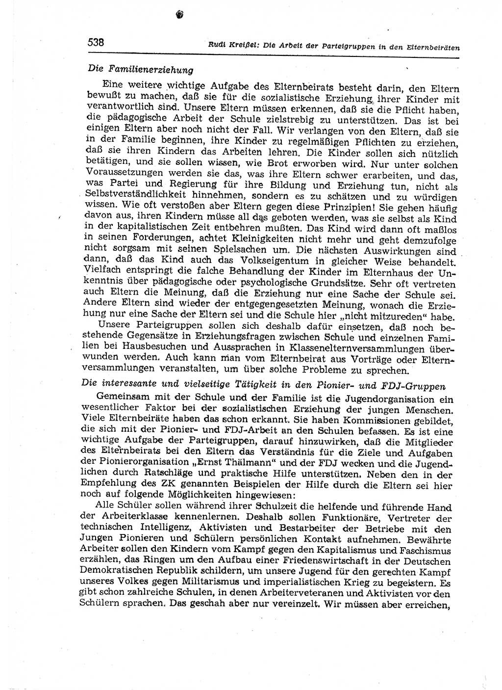 Neuer Weg (NW), Organ des Zentralkomitees (ZK) der SED (Sozialistische Einheitspartei Deutschlands) für Fragen des Parteiaufbaus und des Parteilebens, 12. Jahrgang [Deutsche Demokratische Republik (DDR)] 1957, Seite 538 (NW ZK SED DDR 1957, S. 538)