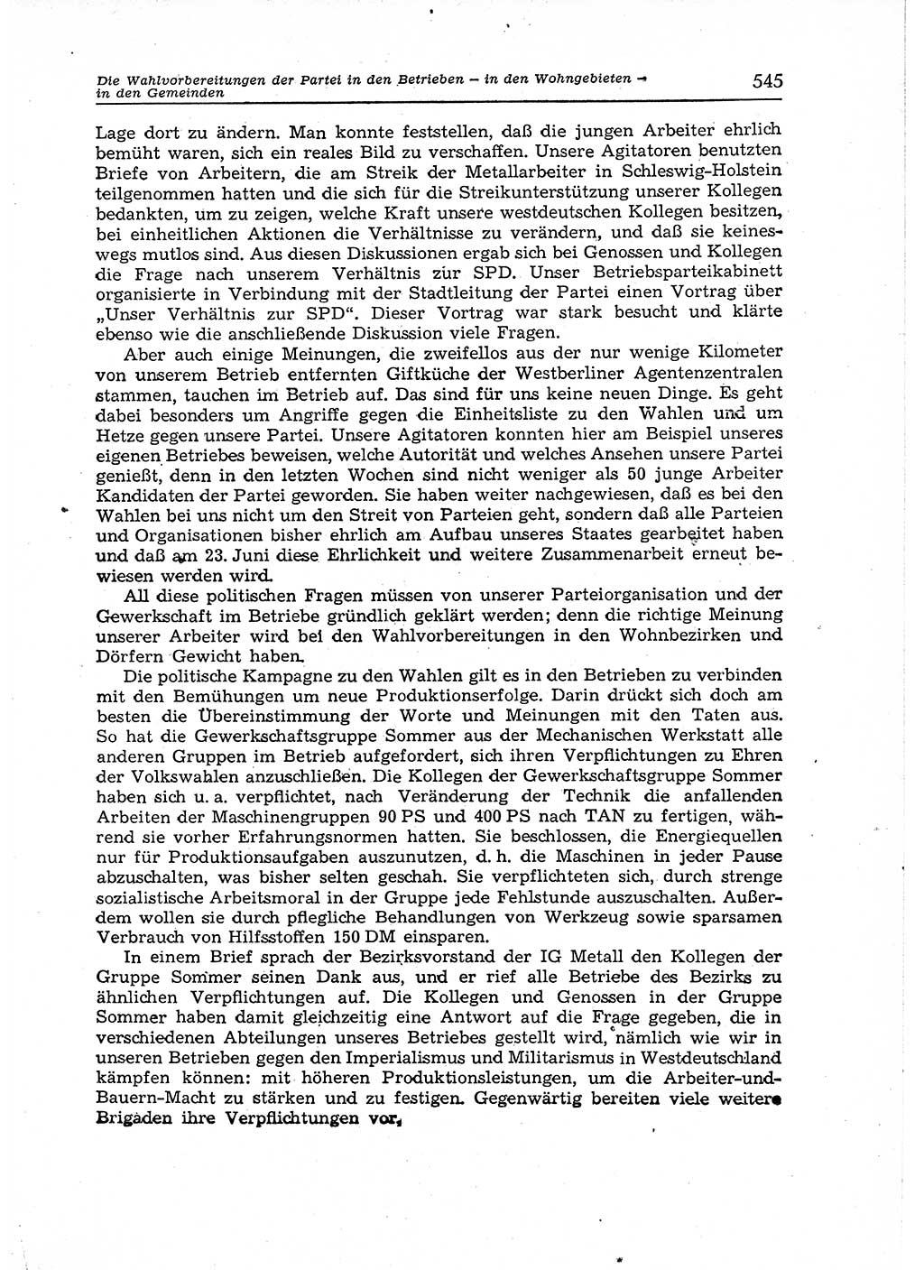 Neuer Weg (NW), Organ des Zentralkomitees (ZK) der SED (Sozialistische Einheitspartei Deutschlands) für Fragen des Parteiaufbaus und des Parteilebens, 12. Jahrgang [Deutsche Demokratische Republik (DDR)] 1957, Seite 545 (NW ZK SED DDR 1957, S. 545)