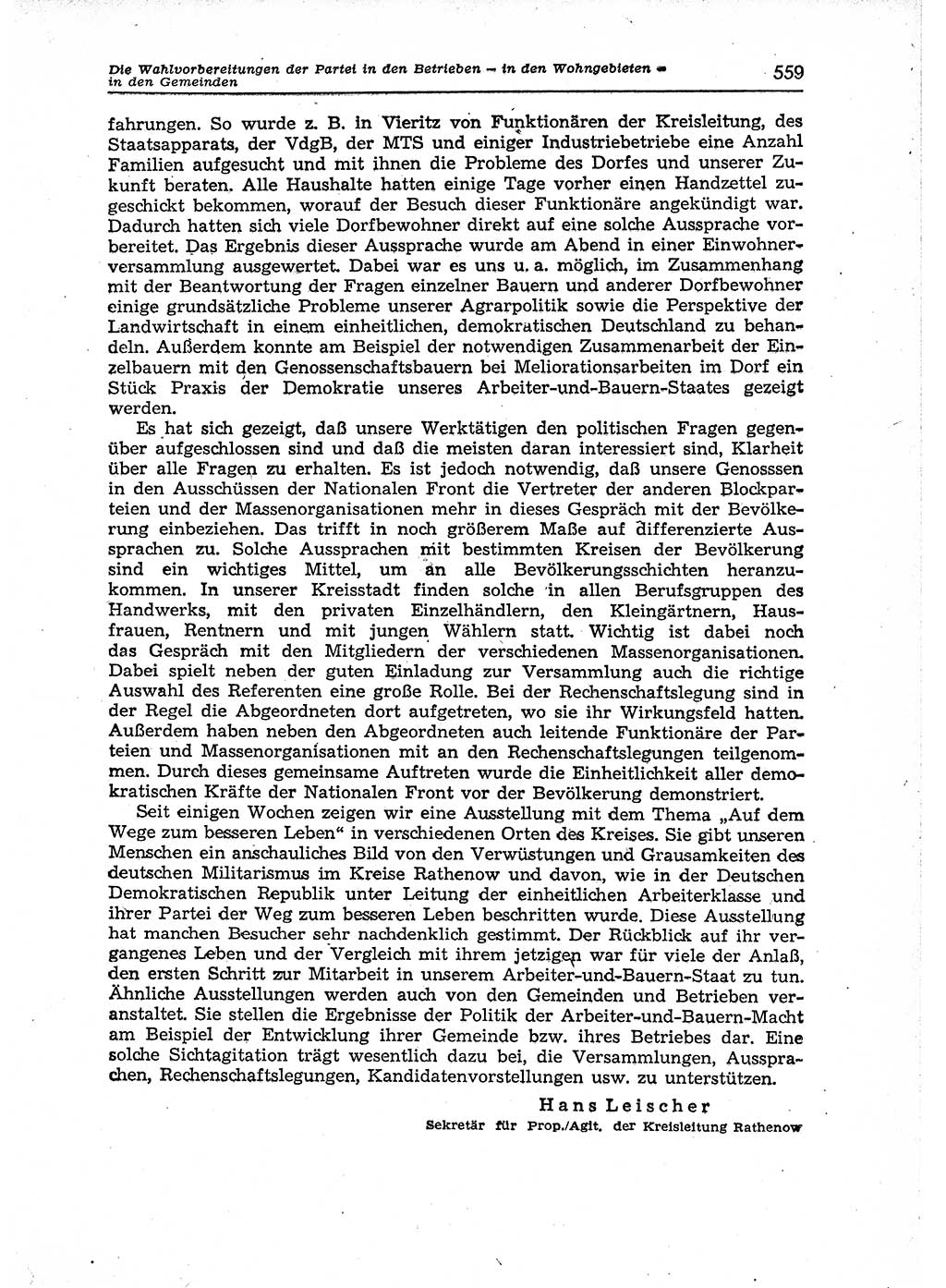 Neuer Weg (NW), Organ des Zentralkomitees (ZK) der SED (Sozialistische Einheitspartei Deutschlands) für Fragen des Parteiaufbaus und des Parteilebens, 12. Jahrgang [Deutsche Demokratische Republik (DDR)] 1957, Seite 559 (NW ZK SED DDR 1957, S. 559)