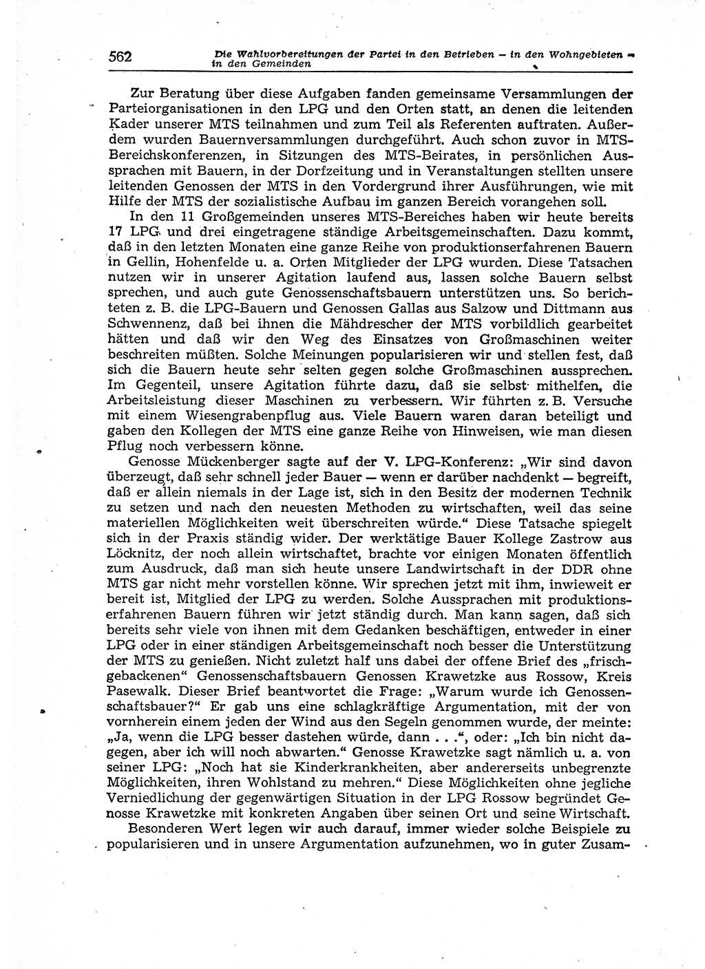 Neuer Weg (NW), Organ des Zentralkomitees (ZK) der SED (Sozialistische Einheitspartei Deutschlands) für Fragen des Parteiaufbaus und des Parteilebens, 12. Jahrgang [Deutsche Demokratische Republik (DDR)] 1957, Seite 562 (NW ZK SED DDR 1957, S. 562)