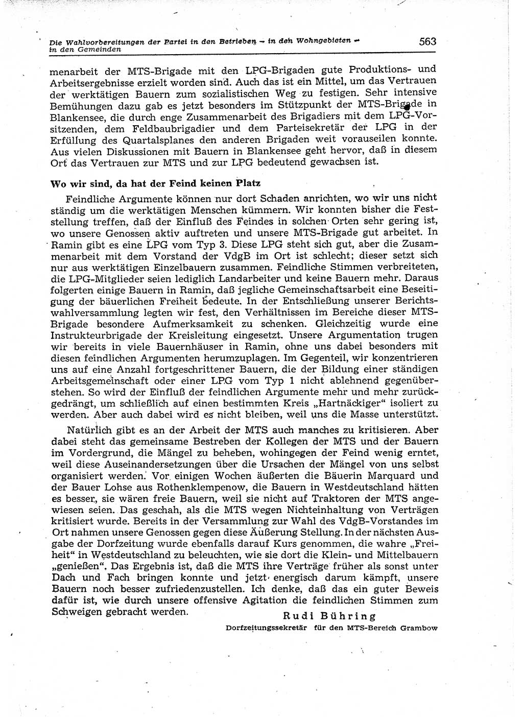 Neuer Weg (NW), Organ des Zentralkomitees (ZK) der SED (Sozialistische Einheitspartei Deutschlands) für Fragen des Parteiaufbaus und des Parteilebens, 12. Jahrgang [Deutsche Demokratische Republik (DDR)] 1957, Seite 563 (NW ZK SED DDR 1957, S. 563)