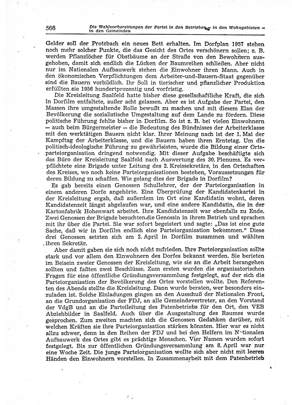 Neuer Weg (NW), Organ des Zentralkomitees (ZK) der SED (Sozialistische Einheitspartei Deutschlands) für Fragen des Parteiaufbaus und des Parteilebens, 12. Jahrgang [Deutsche Demokratische Republik (DDR)] 1957, Seite 566 (NW ZK SED DDR 1957, S. 566)