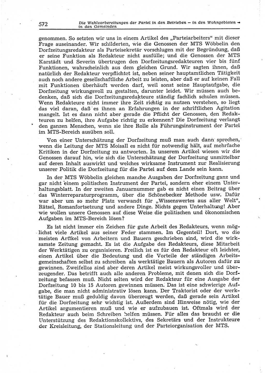 Neuer Weg (NW), Organ des Zentralkomitees (ZK) der SED (Sozialistische Einheitspartei Deutschlands) für Fragen des Parteiaufbaus und des Parteilebens, 12. Jahrgang [Deutsche Demokratische Republik (DDR)] 1957, Seite 572 (NW ZK SED DDR 1957, S. 572)