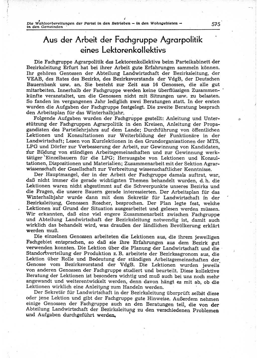 Neuer Weg (NW), Organ des Zentralkomitees (ZK) der SED (Sozialistische Einheitspartei Deutschlands) für Fragen des Parteiaufbaus und des Parteilebens, 12. Jahrgang [Deutsche Demokratische Republik (DDR)] 1957, Seite 575 (NW ZK SED DDR 1957, S. 575)